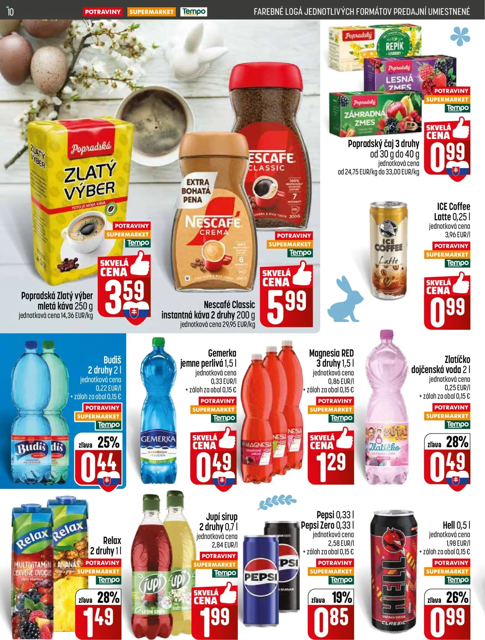 Nové COOP Jednota akcie – leták je platný od 31.03.2026 | Strana: 10 | Produkty: Magnesia, Voda, Gemerka, Nescafé Classic