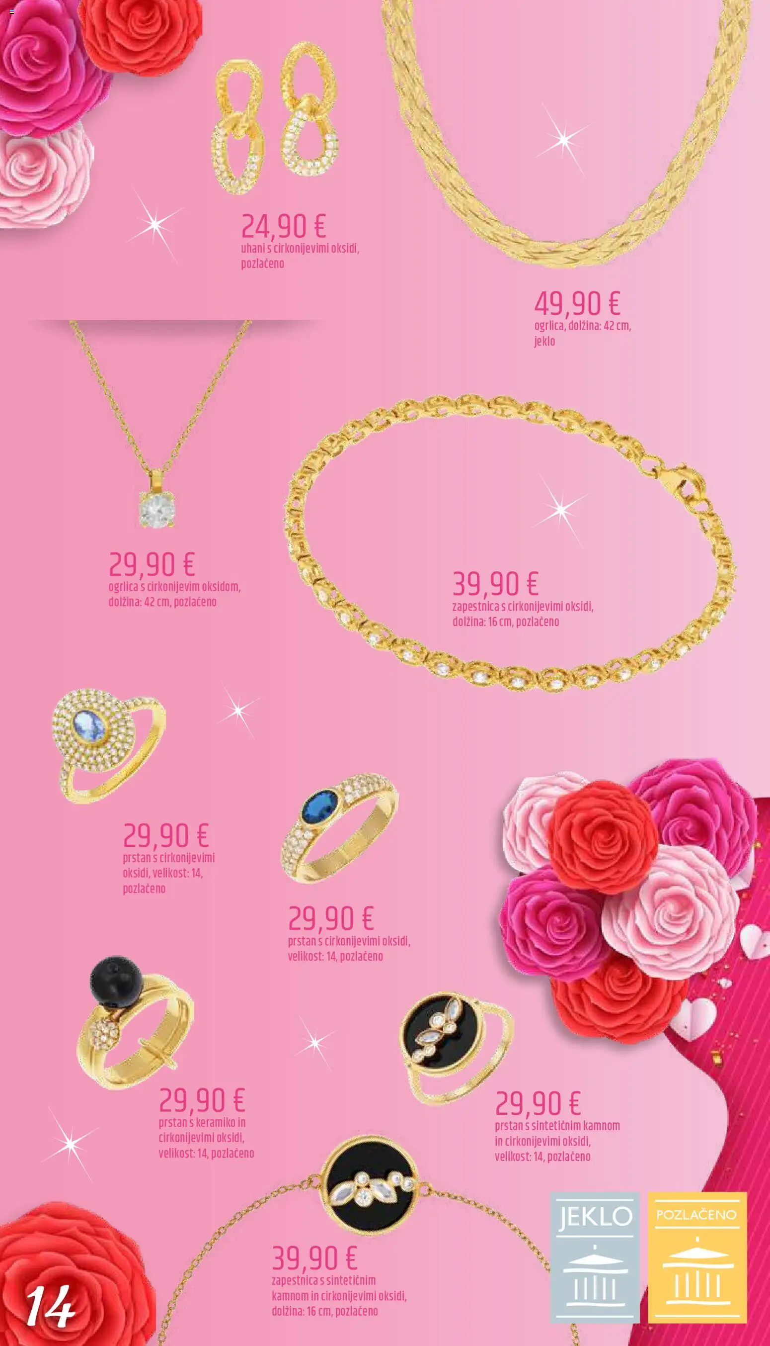 Novi E.leclerc katalog ponudbe – veljaven od 06.03.2026 | Stran: 14 | Izdelki: Zapestnica, Prstan, Uhani