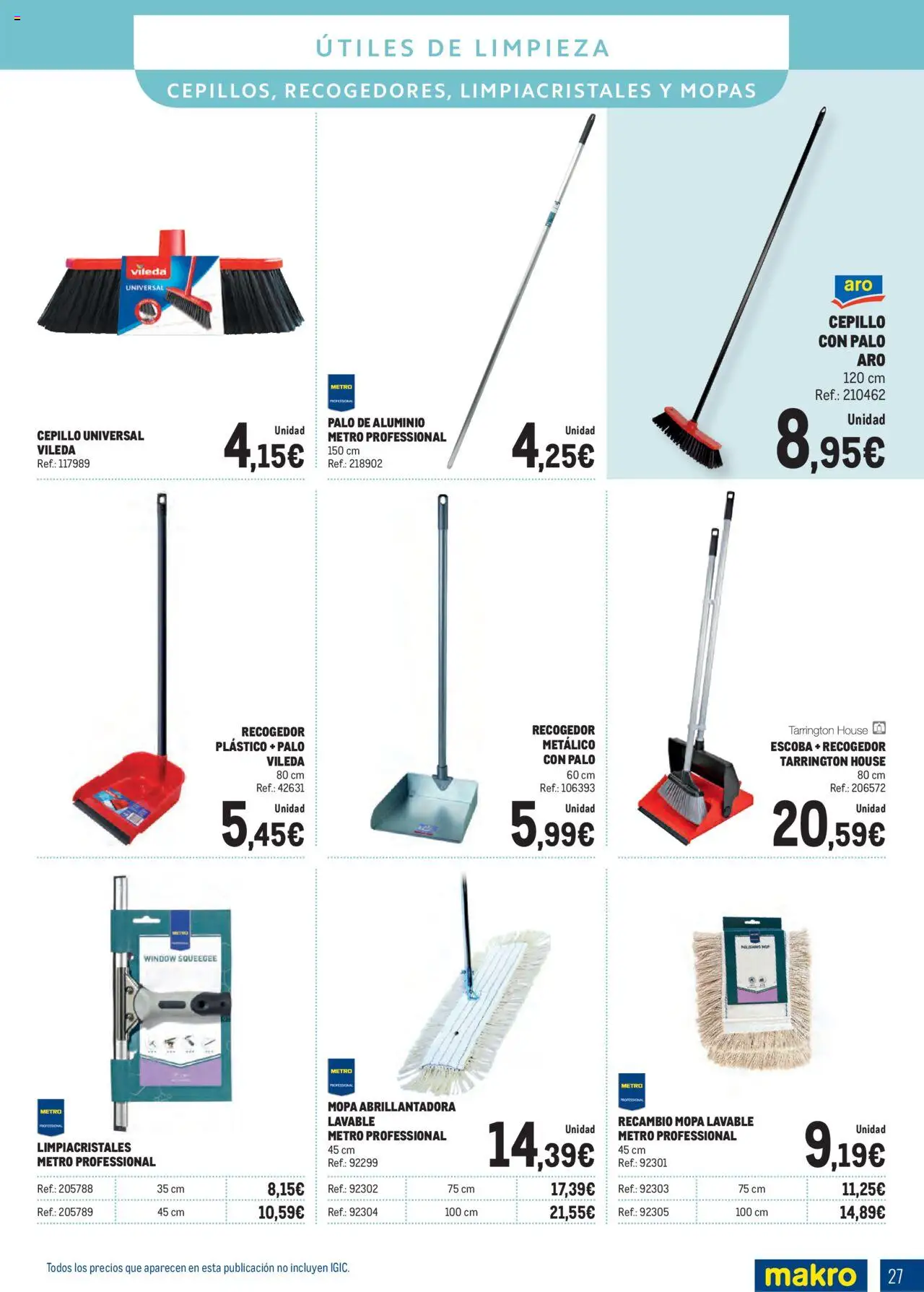 Makro - Especial Limpieza Canarias │ válido desde el 01.09.2025 | Página: 27 | Productos: Cepillo, Limpiacristales, Escoba