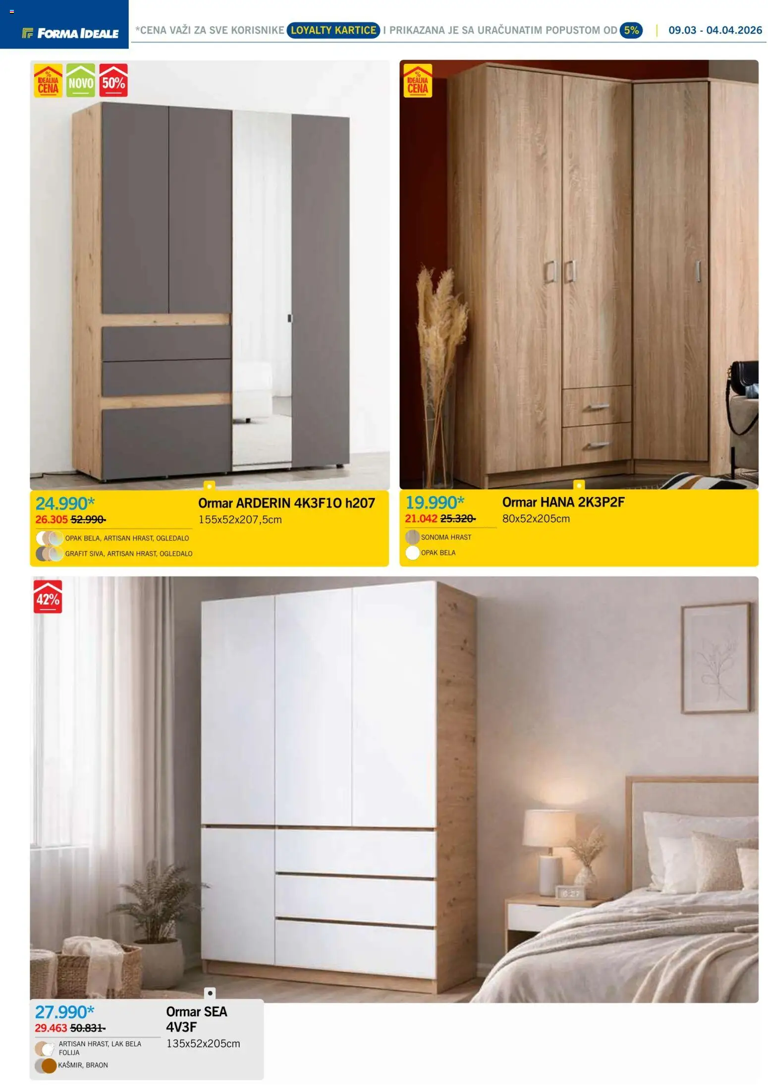 Forma Ideale katalog - važi od 09.03.2026 | Strana: 7 | Proizvode: Ormar, Ogledalo