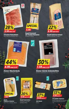 Denner Räucherlachs, geschnitten, Norwegen, 200 g ab 07.10.2025 gültig | Seite: 5 | Produkte: Räucherlachs, Salami, Teigwaren, Pasta