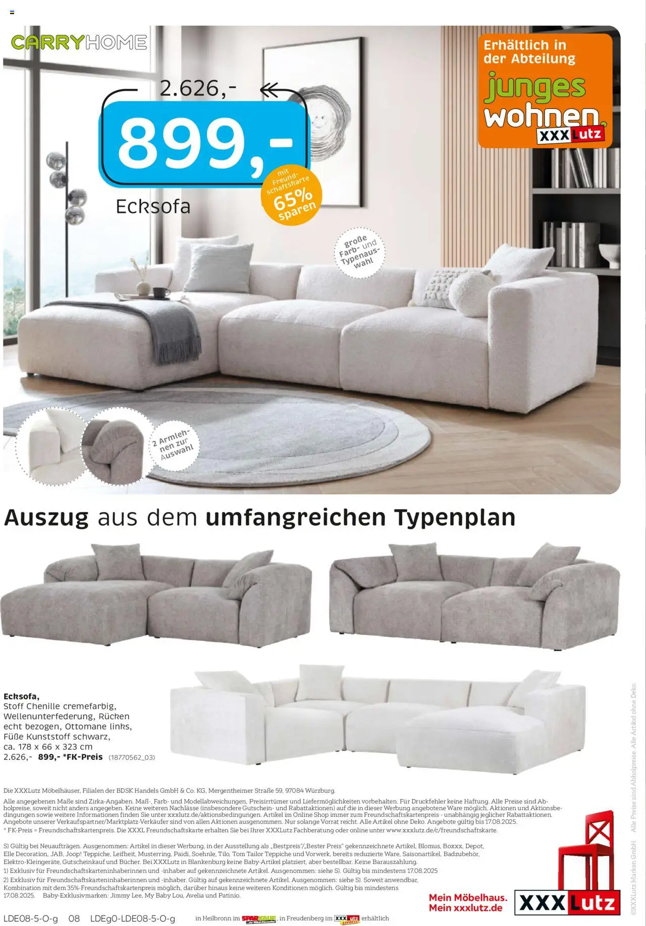 XXXL Lutz Junges Wohnen - gültig ab dem 04.08.2025 | Seite: 8 | Produkte: Ecksofa