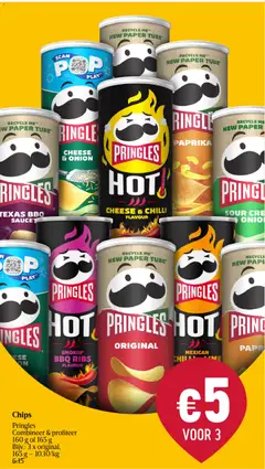 Pringles Paprika, Paprika - Voorbeeld van een folder van Delhaize, geldig van 30.10.2025 | Pagina: 5 | Producten: Chips, Pringles