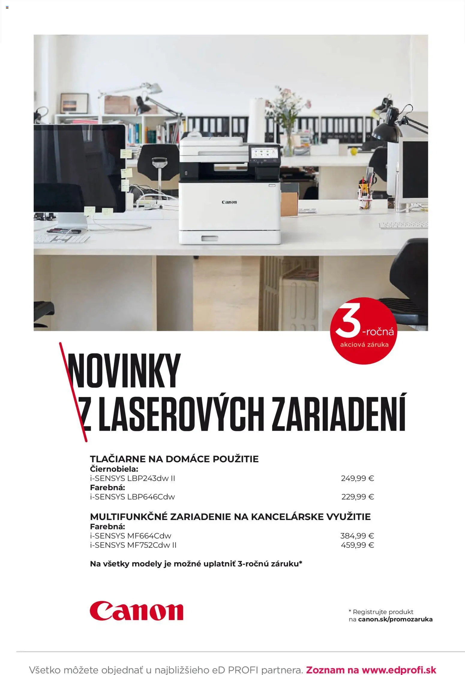 Nové ED Profi akcie – leták je platný od 01.12.2025 | Strana: 6 | Produkty: Tlačiarne