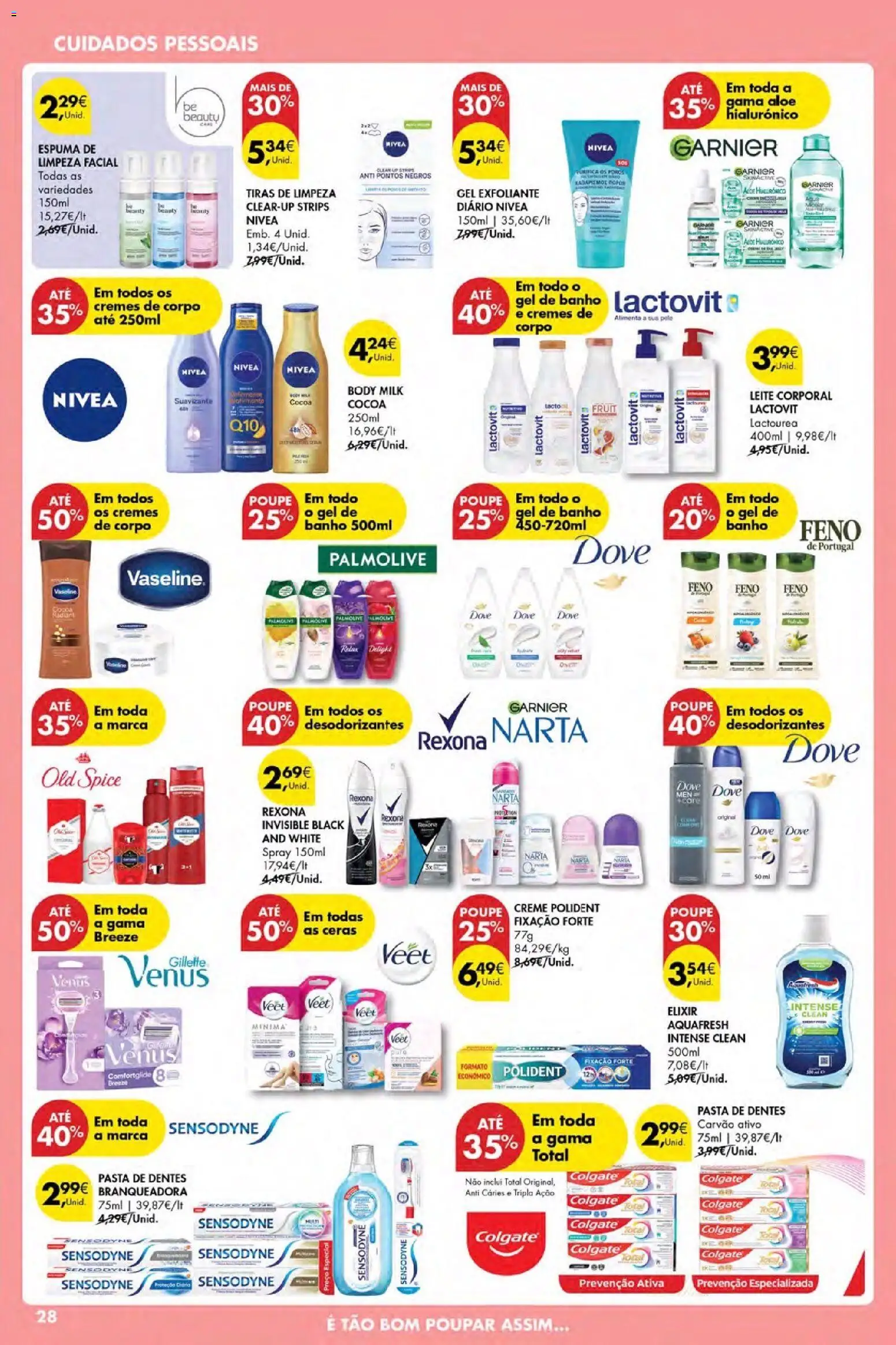 Pingo Doce Poupe Esta Semana Açores │ válido de 20.11.2025 | Página: 28 | Produtos: Gel de banho, Pasta de dentes, Banho, Creme