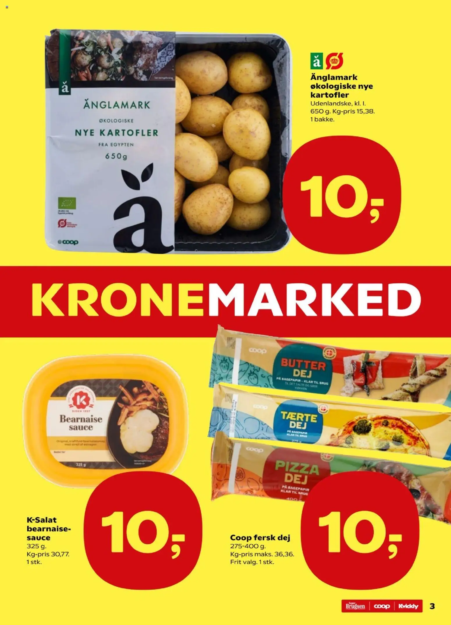 Kvickly tilbudsavis – gyldig fra 24.04.2026 | Side: 3 | Produkter: Pizza, Kartofler