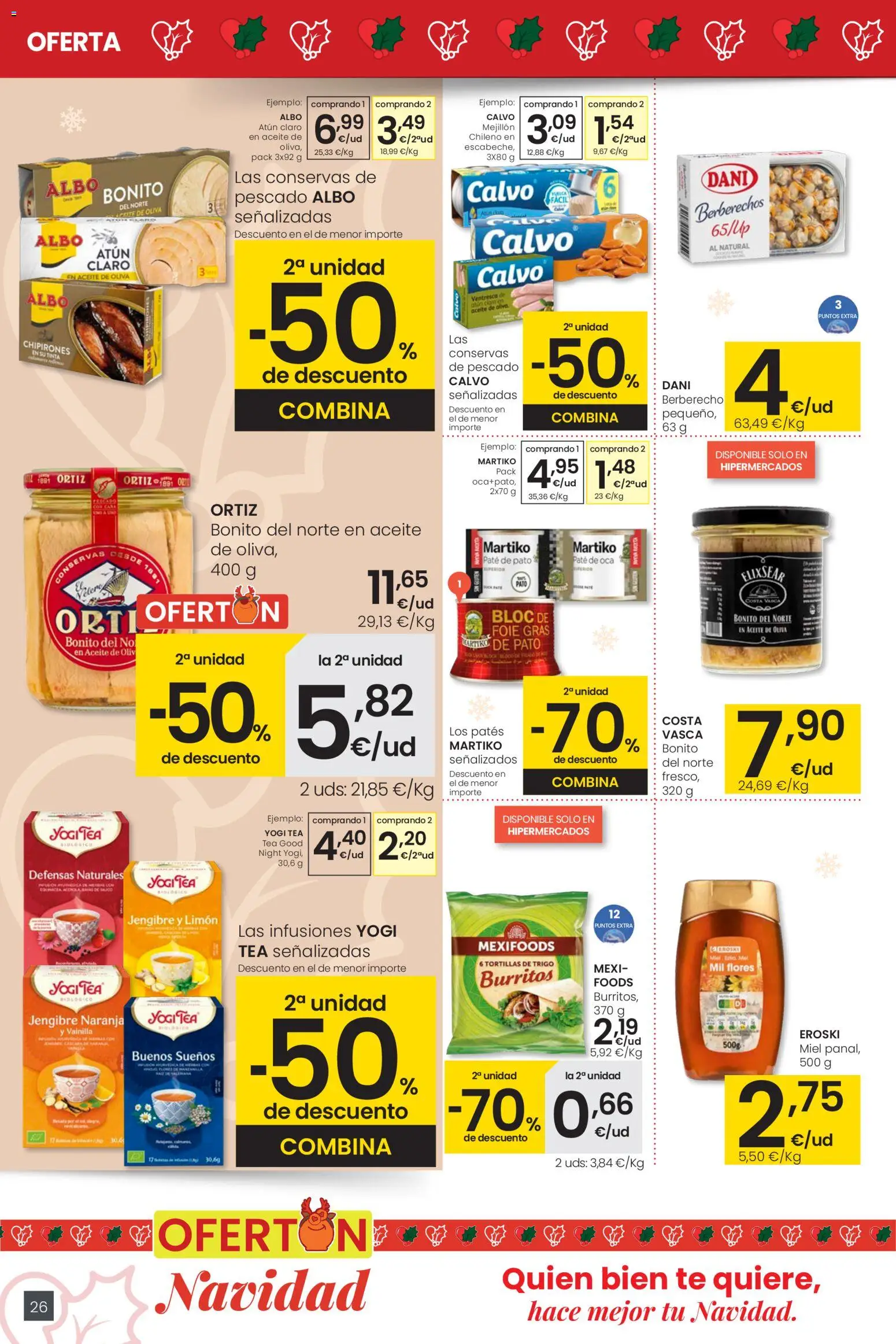 Eroski - Navidad │ válido desde el 18.12.2025 | Página: 26 | Productos: Ψηφιακή κάμερα, Berberechos, Paté, Pescado