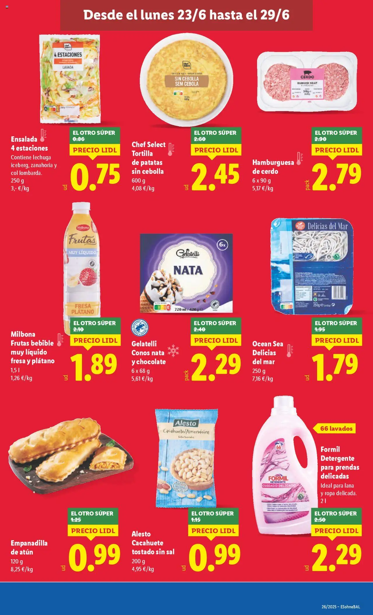 Lidl catálogo MAD │ válido desde el 23.06.2025 | Página: 3 | Productos: Σφουγγαρίστρα, Cerdo, Ensalada, Ropa
