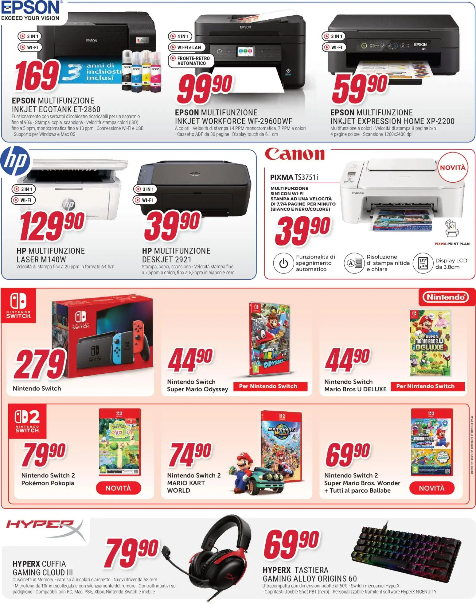 Volantino Trony del 09.04.2026 | Pagina: 29 | Prodotti: Mobile, Tastiera, USB, Stampa