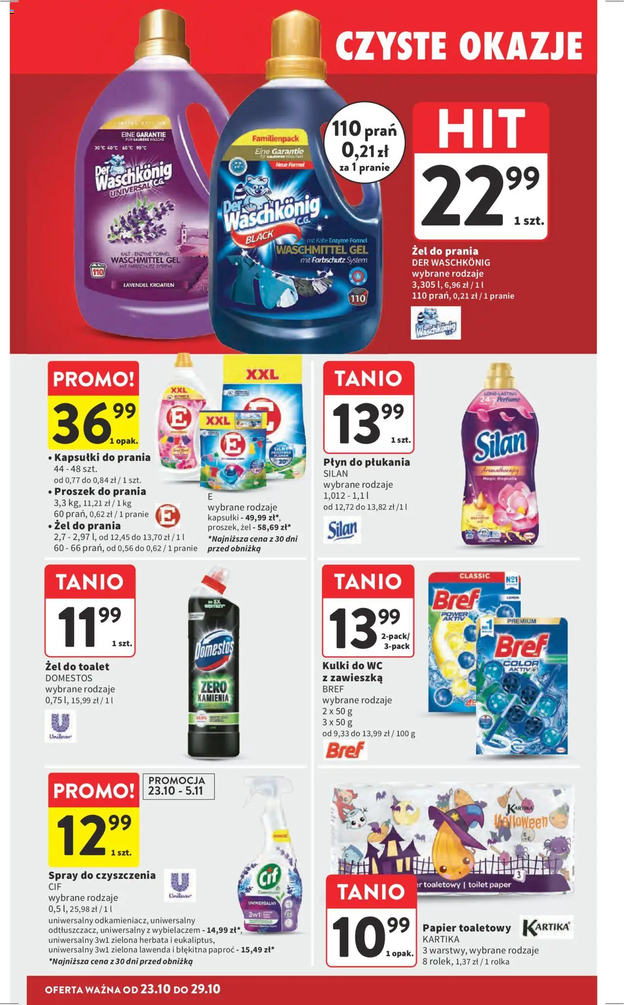 Intermarche Gazetka od 23.10.2025 | Strona: 34 | Produkty: Papier toaletowy, Kapsułki do prania, Herbata, Proszek do prania