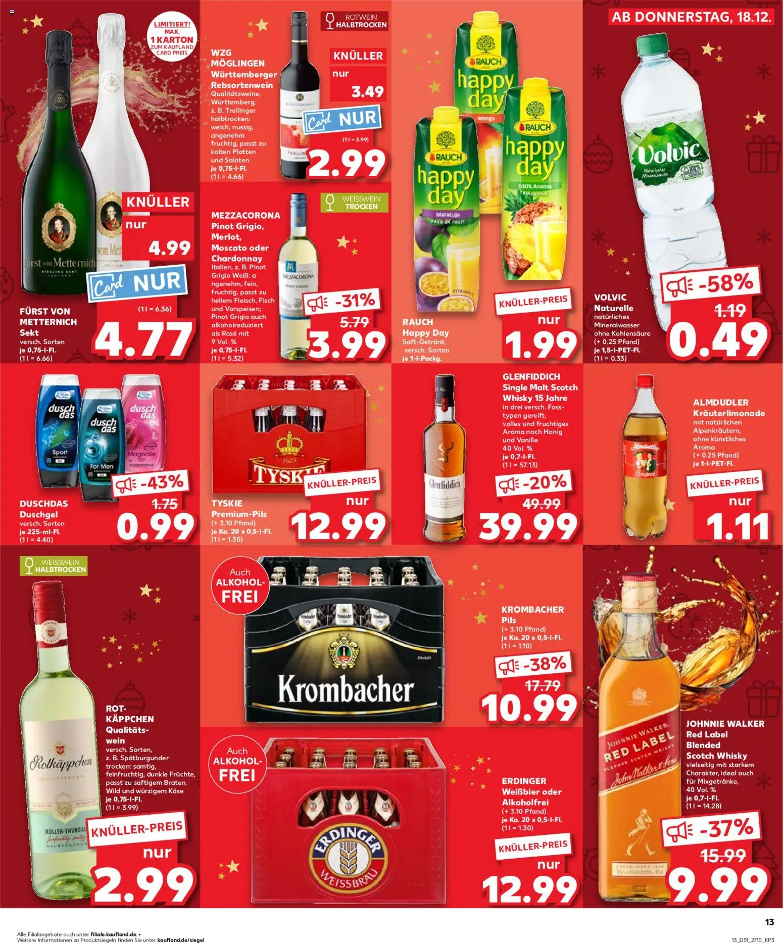 Kaufland prospekt Leipzig	 – gültig ab 21.12.2025 | Seite: 13 | Produkte: Käse, Sekt, Duschdas, Volvic