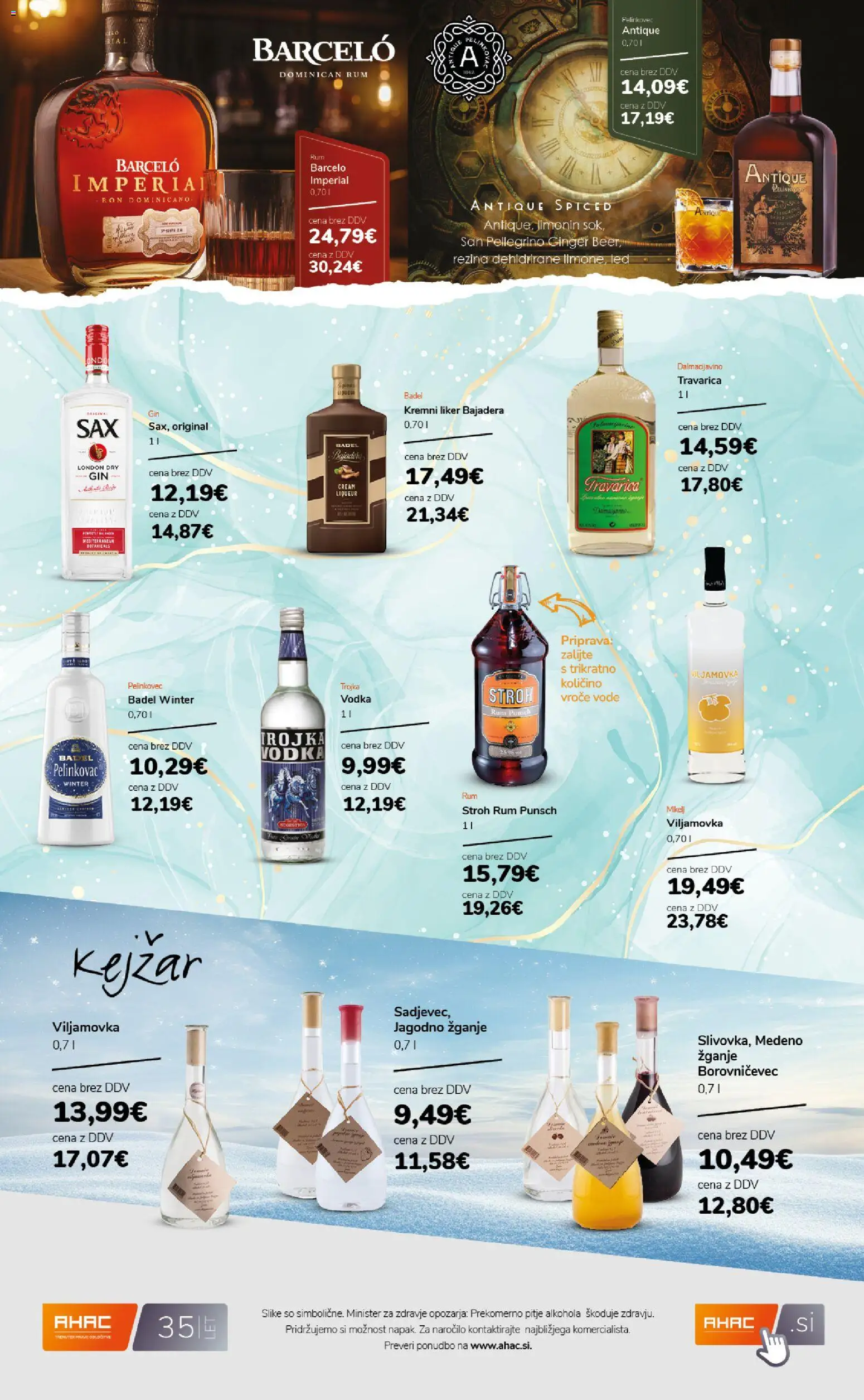 Novi Ahac katalog ponudbe – veljaven od 01.01.2026 | Stran: 14 | Izdelki: Vodka