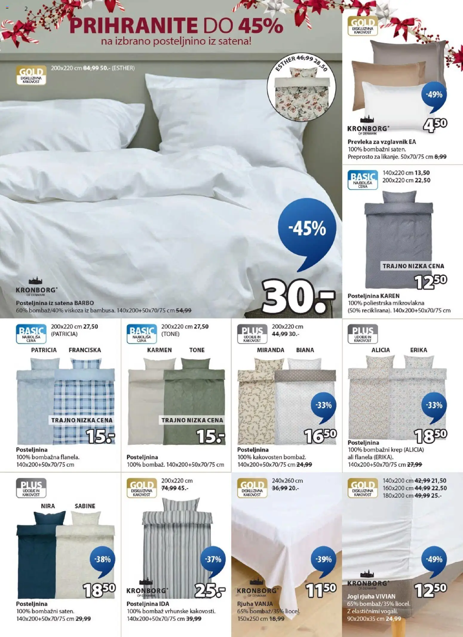 Novi JYSK katalog ponudbe – veljaven od 17.12.2025 | Stran: 2 | Izdelki: Vzglavnik, Prevleka, Posteljnina, Jogi