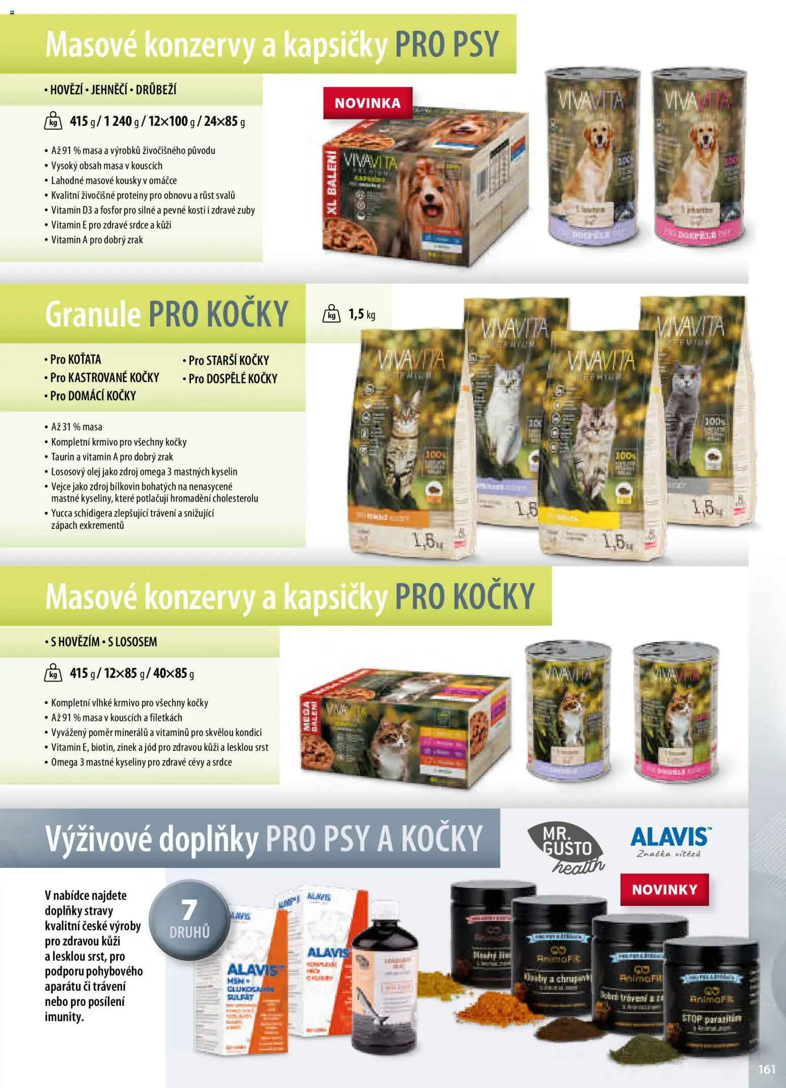 Mountfield katalog od 02.04.2026 | Strana: 161 | Produkty: Olej, Omega, Granule pro kočky, Proteiny