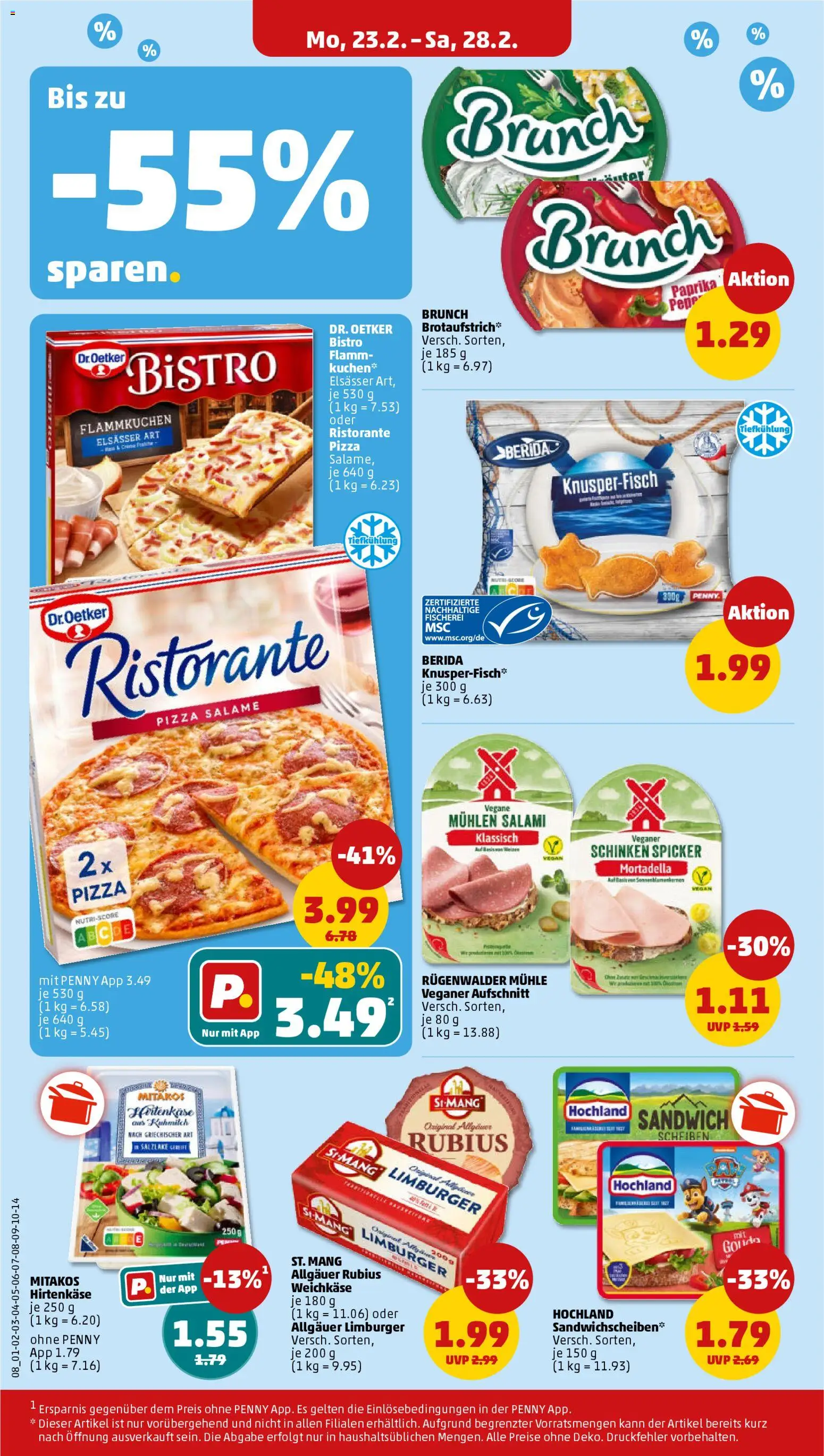 Penny Prospekt 	 – gültig ab 23.02.2026 | Seite: 12 | Produkte: Mühle, Paprika, Schinken, Pizza