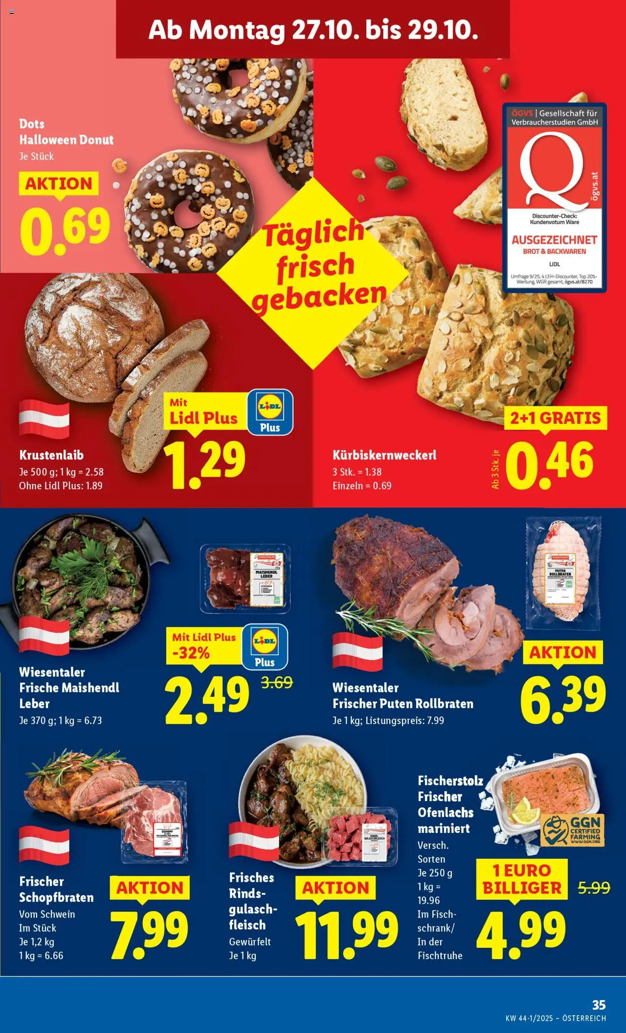 Lidl Flugblatt - Oberpullendorf, Güssing, Oberwart gültig ab 23.10.2025 | Seite: 41 | Produkte: Brot, Fisch
