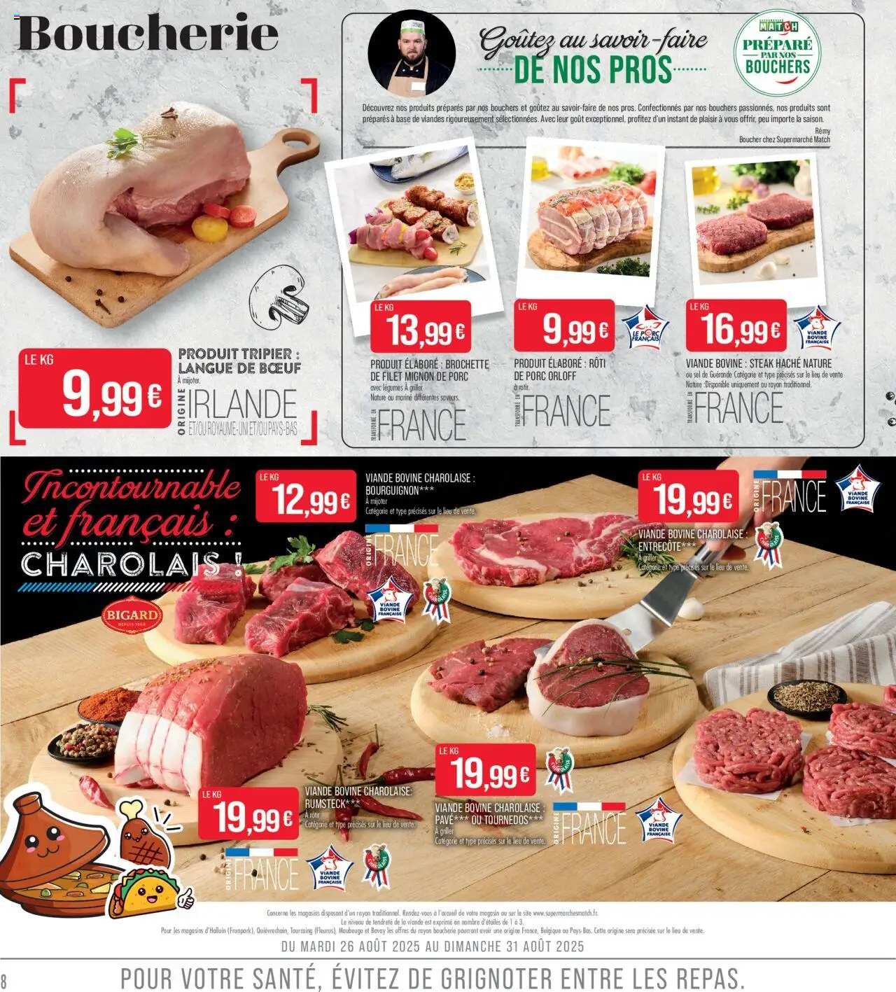  | Page: 8 | Produits: Sel, Entrecôte, Viande, Viande bovine