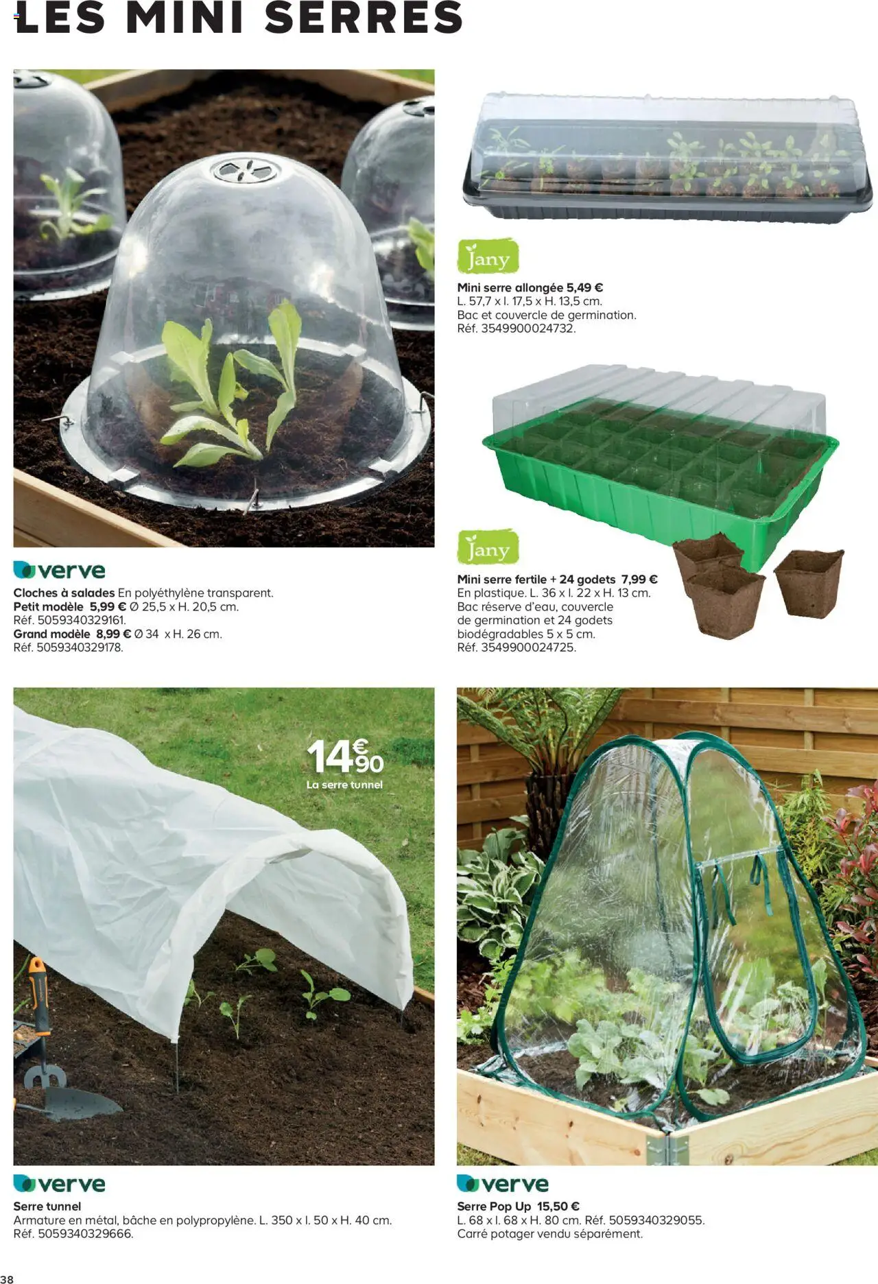  | Page: 38 | Produits: Carré potager, Mini serre