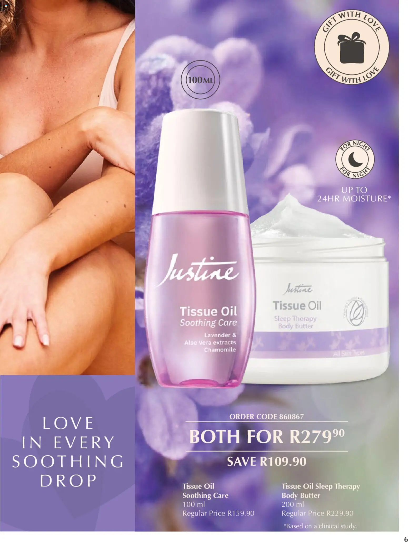 New Justine catalogue – valid from 20.02.2026 | Page: 6 | Products: Tissue oil, Body butter, Butter, Oil