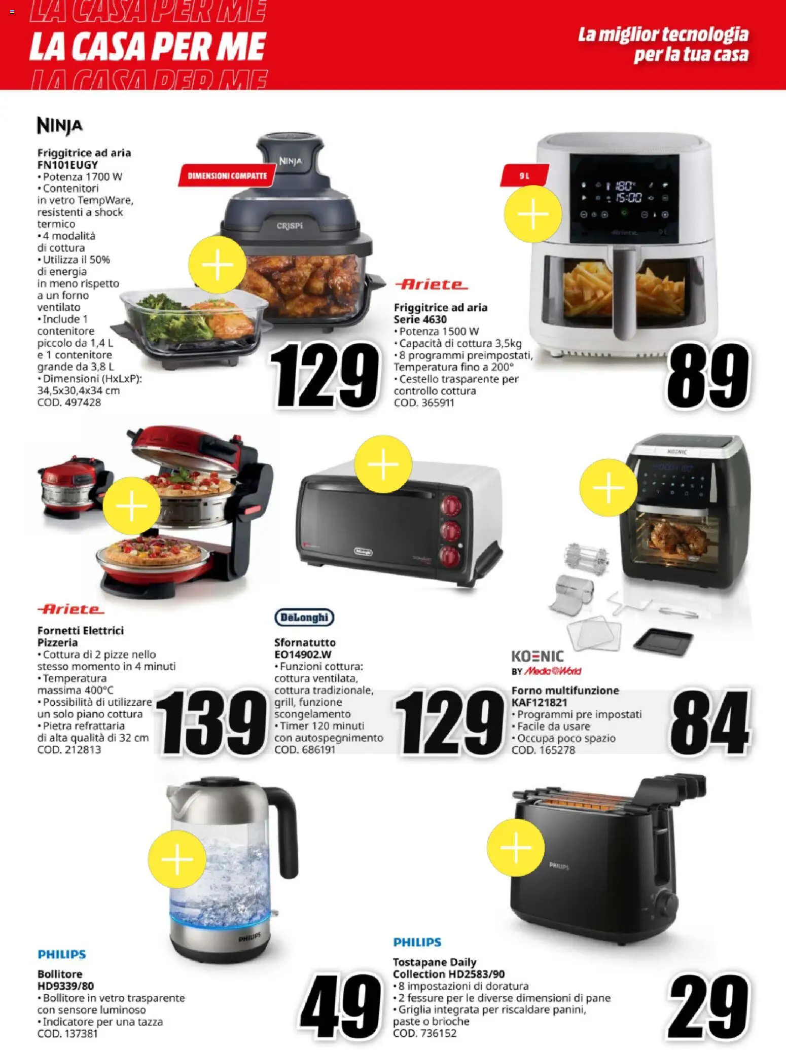 Volantino Media World del 12.11.2025 | Pagina: 18 | Prodotti: Piano cottura, Contenitore, Griglia, Bollitore