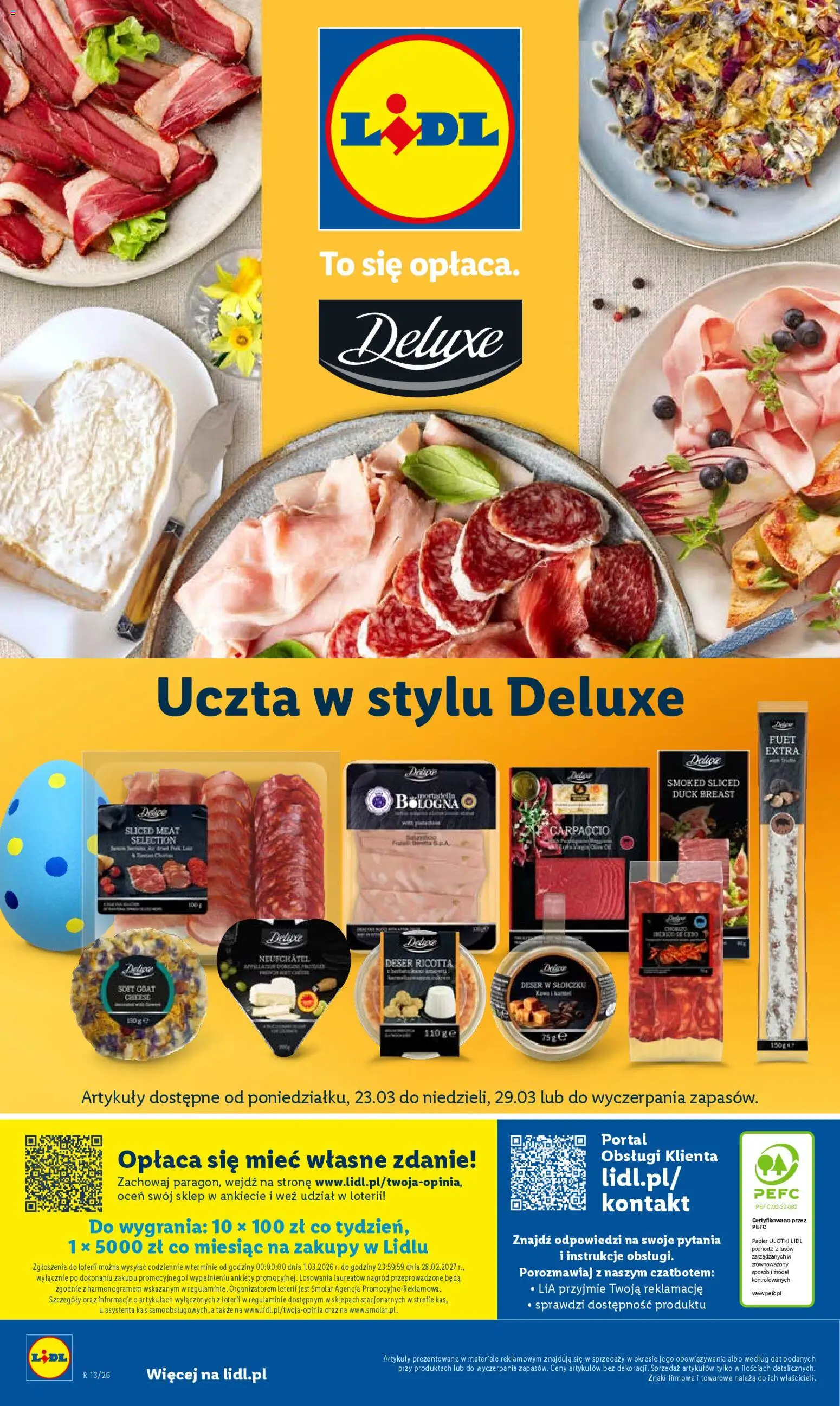 Lidl Polsko katalog od 23.03.2026 | Strana: 61 | Produkty: Ricotta, Deluxe, Carpaccio, Fuet