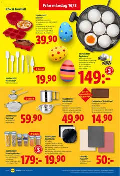 Lidl erbjudanden - Förhandsvisning av reklamblad från butik Lidl aktuell från 16.03.2026 | Sida: 18 | Produkter: Ägg, Choklad, Set, Mikrovågsugn