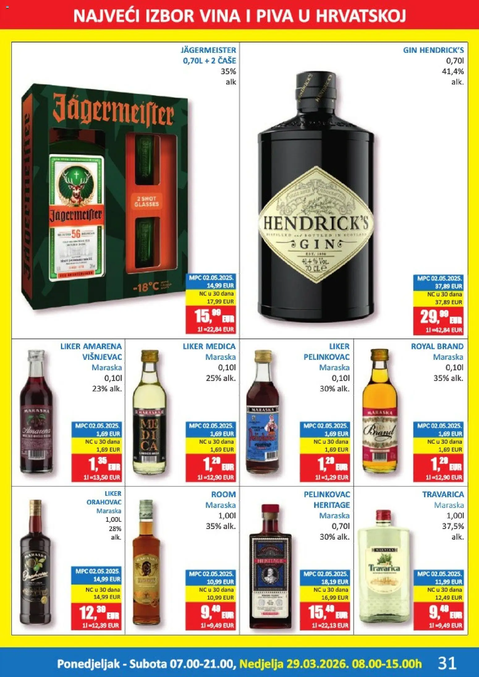 Vrutak katalog | vrijedi od 16.03.2026 | Stranica: 31 | Proizvodi: Jägermeister, Gin, Čaše, Liker