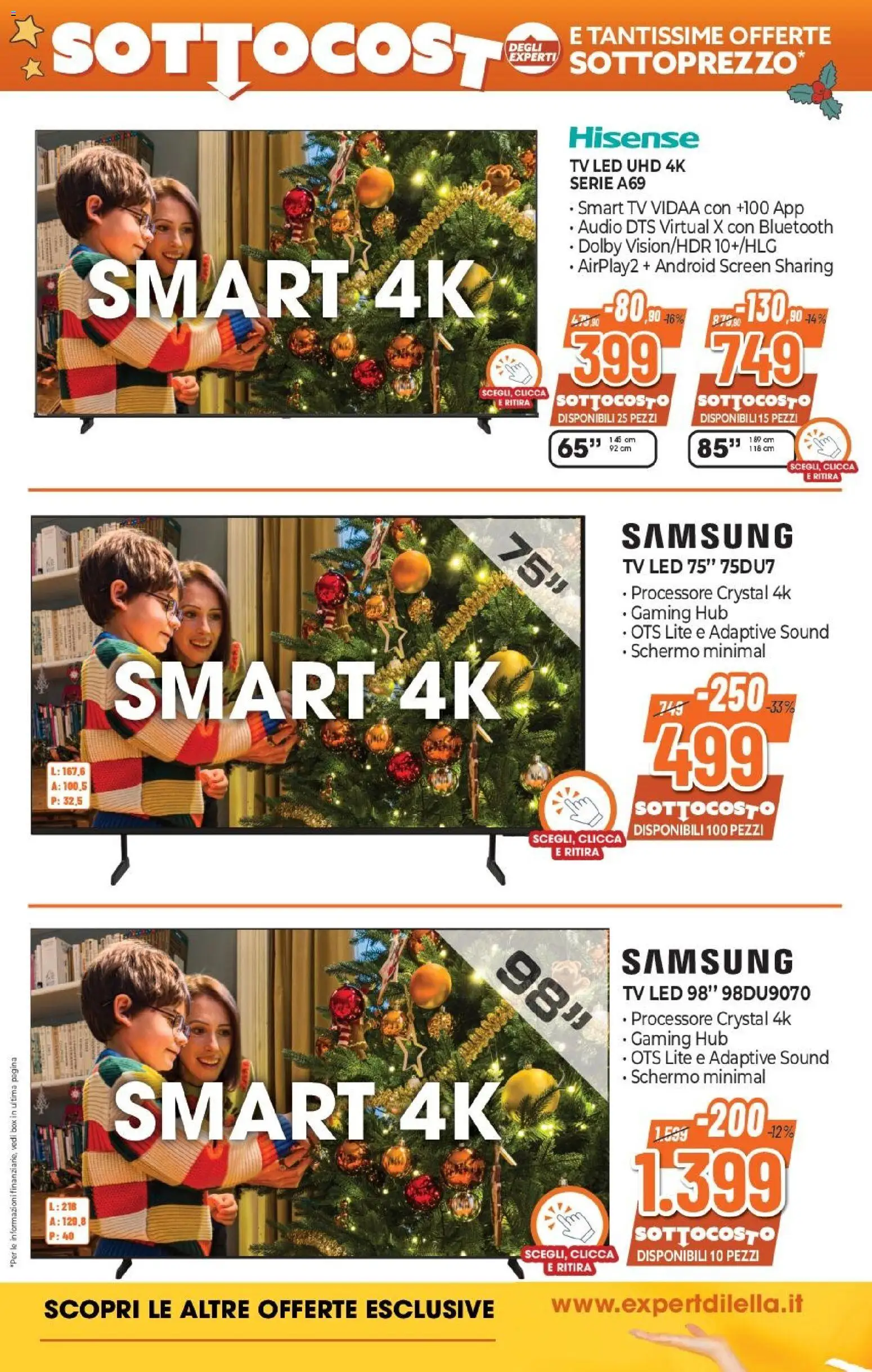 Volantino Expert del 12.12.2025 | Pagina: 13 | Prodotti: Schermo, smart TV, Audio, Samsung