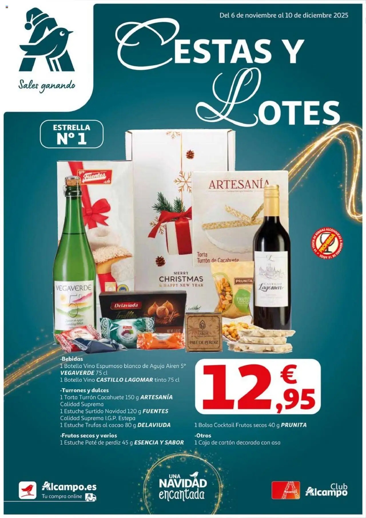 Alcampo - Nacional │ válido desde el 06.11.2025 | Página: 1 | Productos: Paté, Frutos secos, Φρυγανιές σικάλεως, Caja