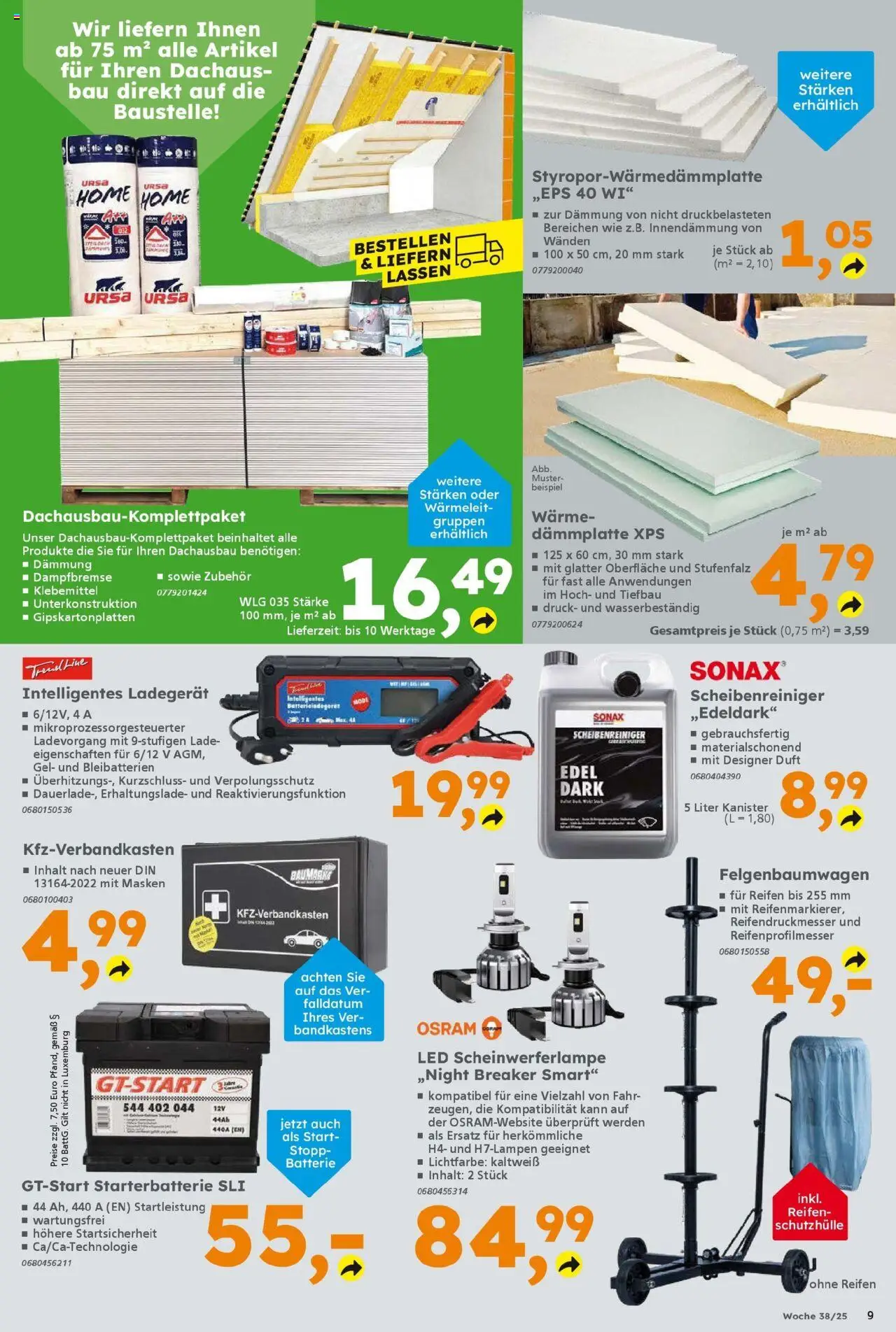 Globus Baumarkt prospekt Sankt Wendel	 – gültig ab 14.09.2025 | Seite: 9 | Produkte: Batterie, Duft, Ladegerät