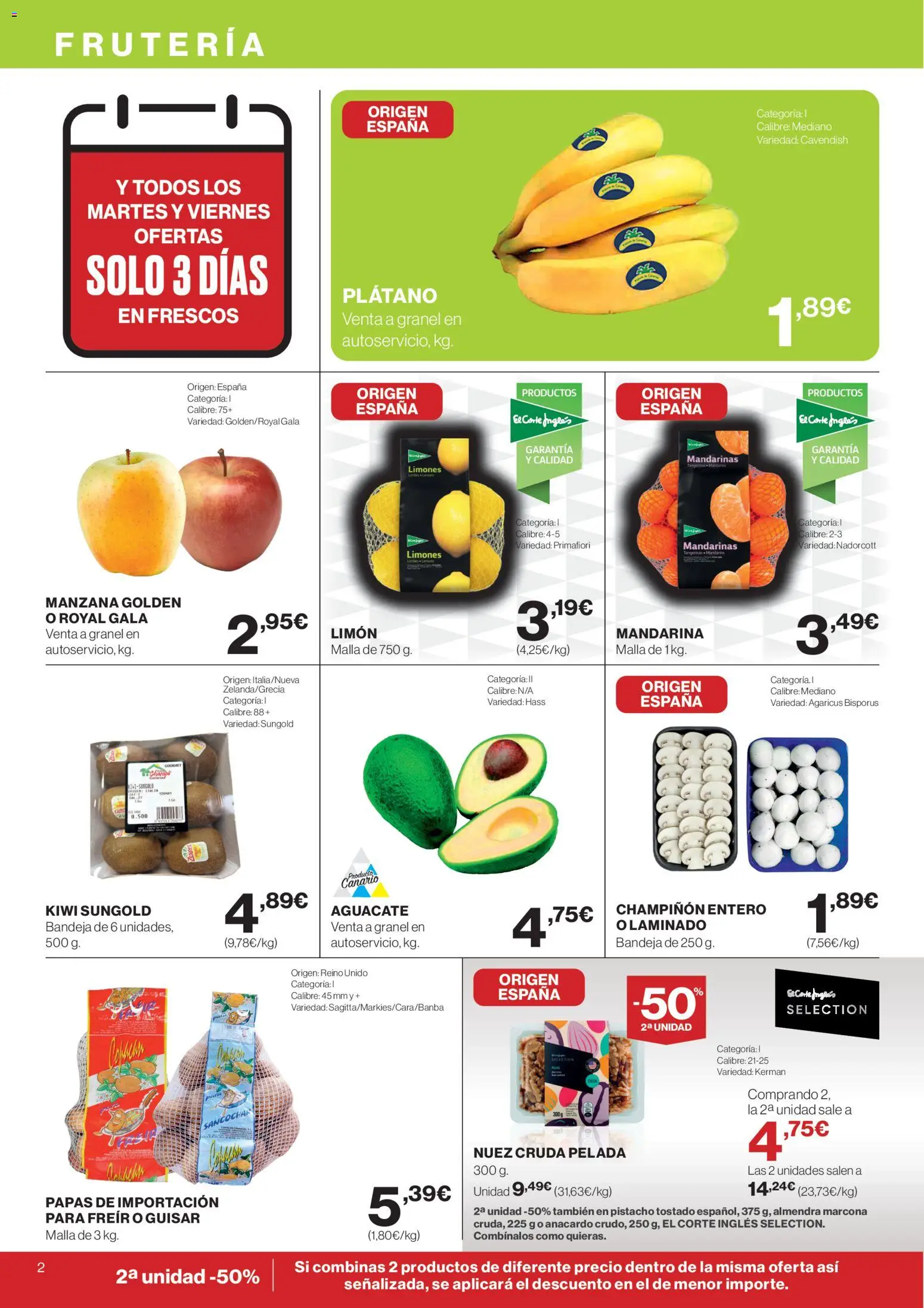 Supercor Canarias │ válido desde el 25.03.2026 | Página: 2 | Productos: Kiwi, Mandarinas, Manzana, Bandeja