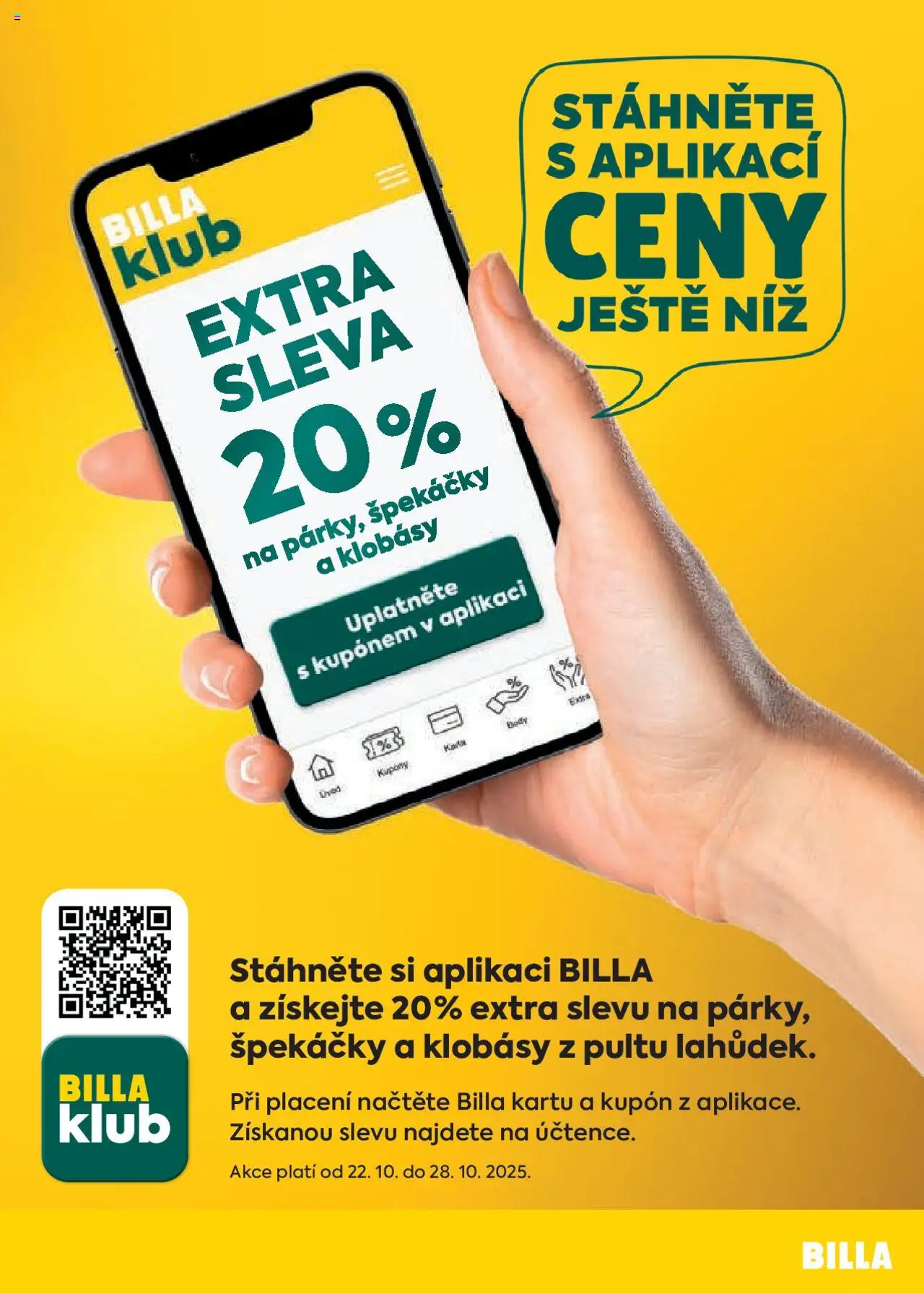 Billa Velký leták od 22.10.2025 | Strana: 39 | Produkty: Špekáčky, Klobásy