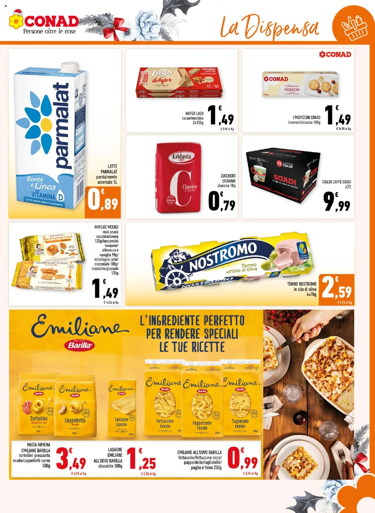 Volantino Conad del 10.12.2025 | Pagina: 13 | Prodotti: Cioccolato, Tagliatelle, Pasta, Tonno