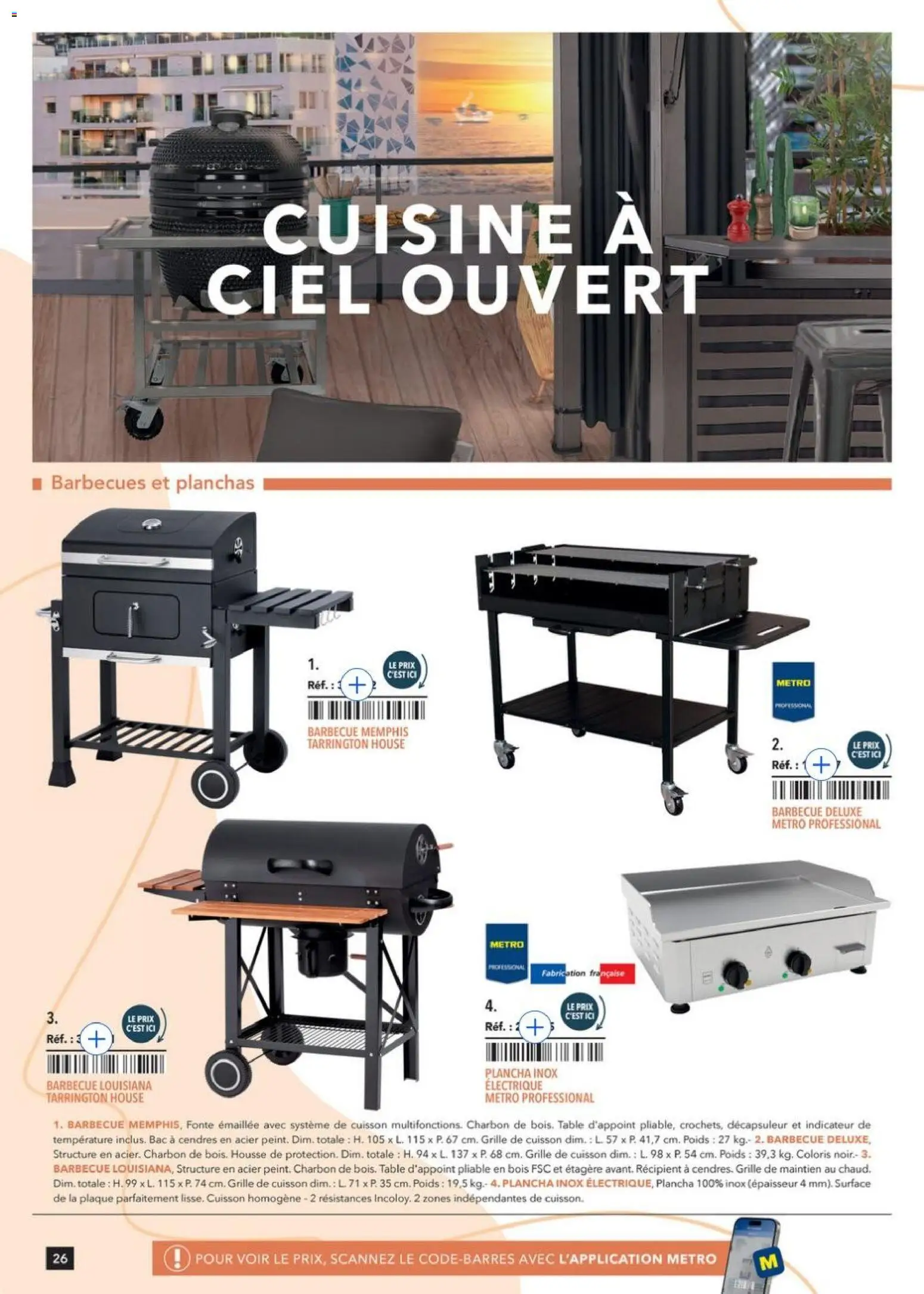 {H1} | Page: 26 | Produits: Poids, Étagère, Table, Grille de cuisson