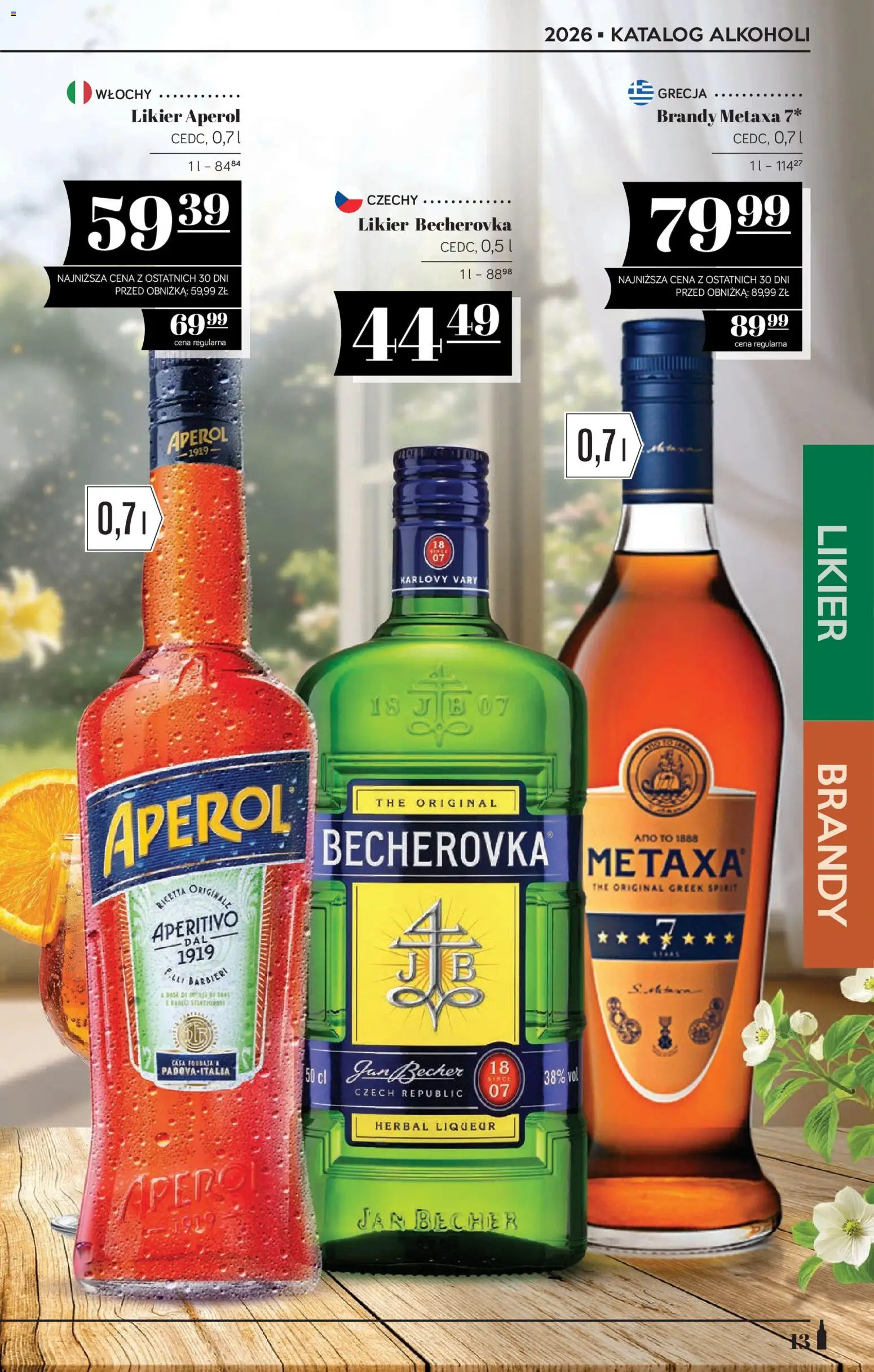 POLOmarket katalog - Alkoholi od 09.04.2026 | Strona: 13 | Produkty: Metaxa, Becherovka, Aperol