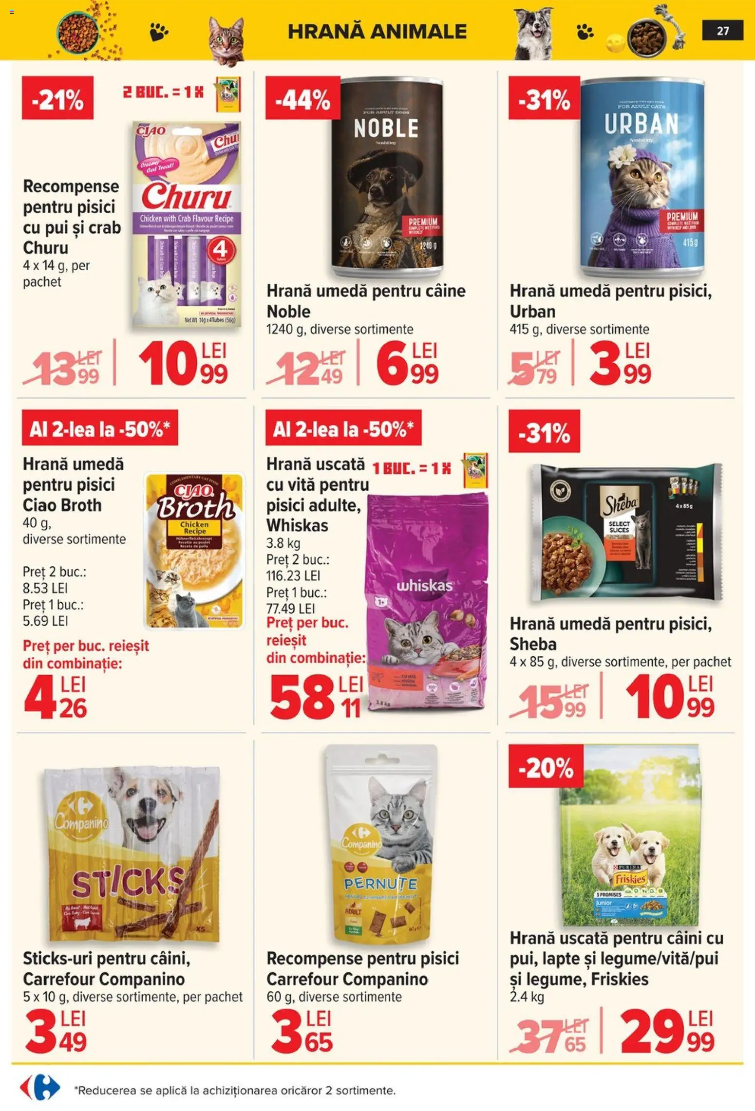Noul catalog Carrefour – valabil de la 15.04.2026 | Pagină: 28 | Produse: Hacıyatmaz Kedi Oyuncağı, Sticksuri, Lapte