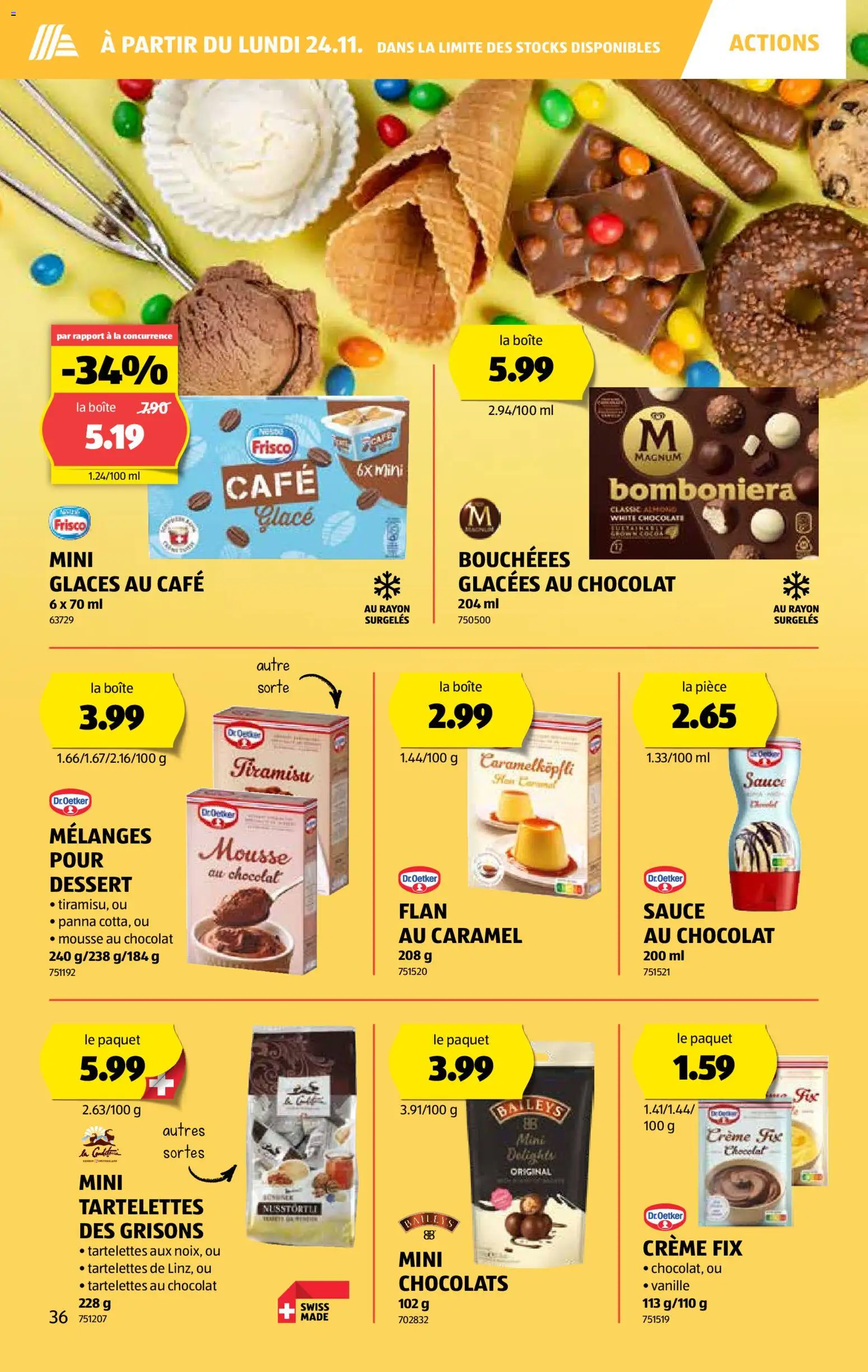 Aldi Aktionen FR – gültig ab 20.11.2025 | Seite: 37 | Produkte: En Kommode, Glace, Creme