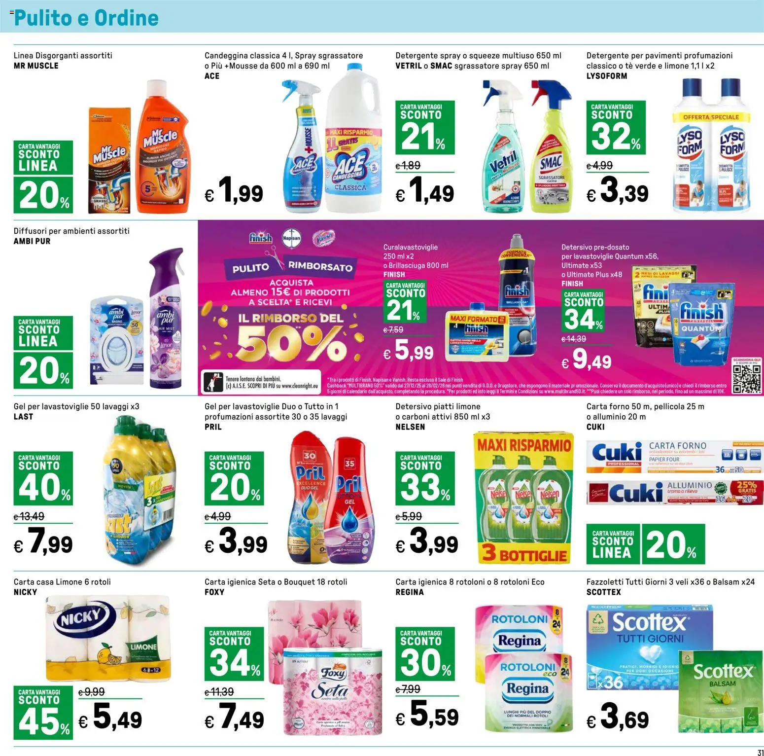 Volantino Iper del 27.03.2026 | Pagina: 31 | Prodotti: Carta igienica, Fazzoletti, Sale, Carta forno