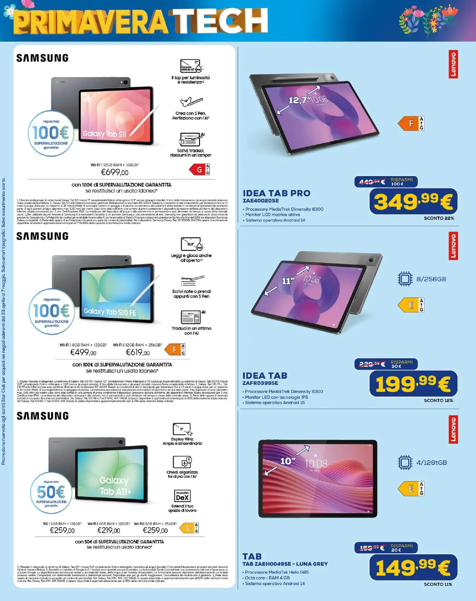 Volantino Euronics del 23.04.2026 | Pagina: 10 | Prodotti: Monitor, Samsung Galaxy, Talco, Top