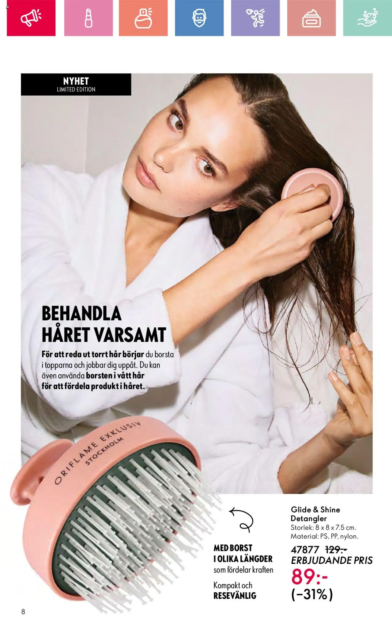 Oriflame reklamblad aktuell från 03.08.2025 | Sida: 8 | Produkter: Borsta