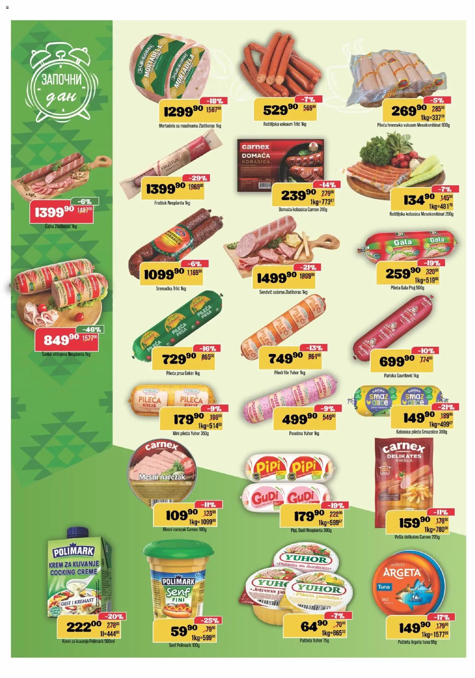 Europrom katalog - važi od 03.12.2025 | Strana: 4 | Proizvode: Pileći file, Kobasica, Mesni narezak, Pašteta