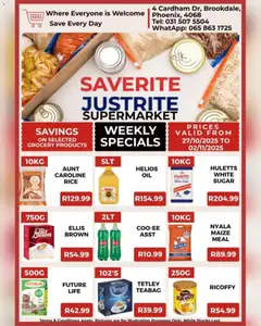 Saverite specials catalogue – valid from 27.10.2025