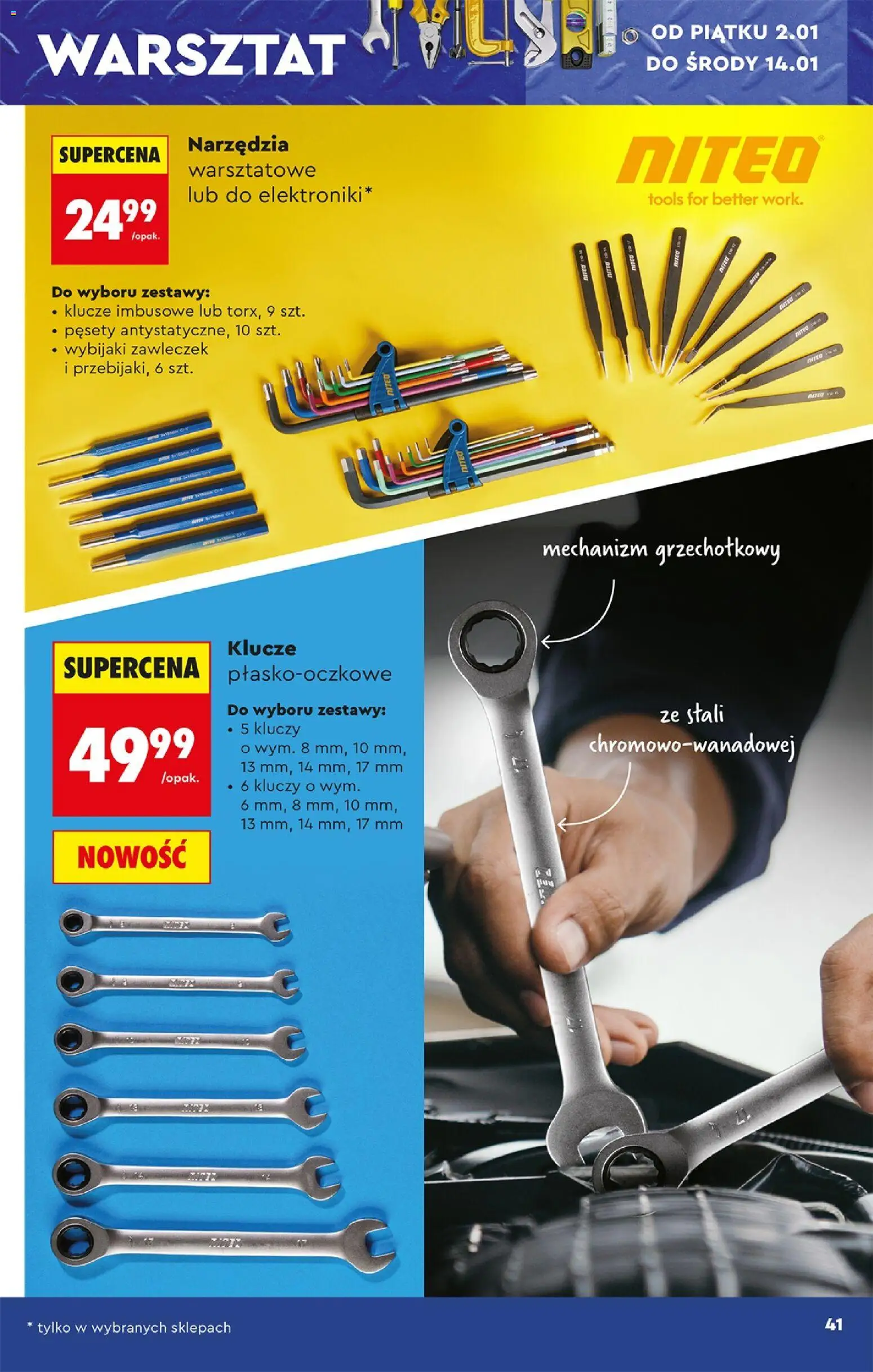 Biedronka gazetka - Hity i inspiracje od 29.12.2025 | Strona: 45 | Produkty: Narzędzia warsztatowe