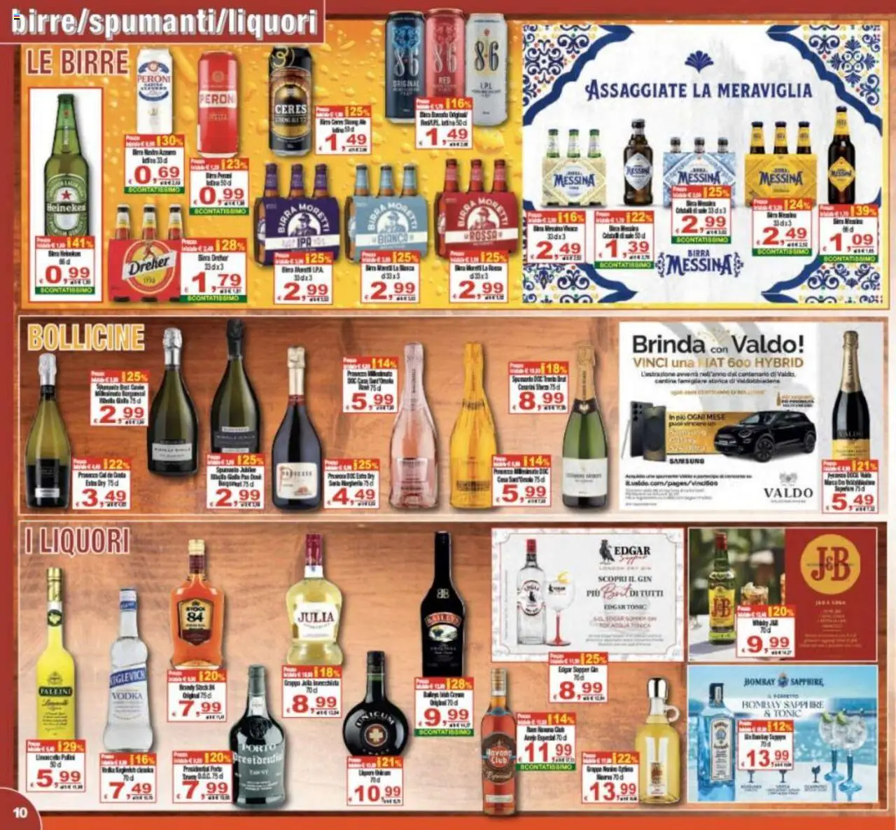 Volantino CTS del 17.10.2025 | Pagina: 10 | Prodotti: Birra, Acqua tonica, Ceres, Aceto