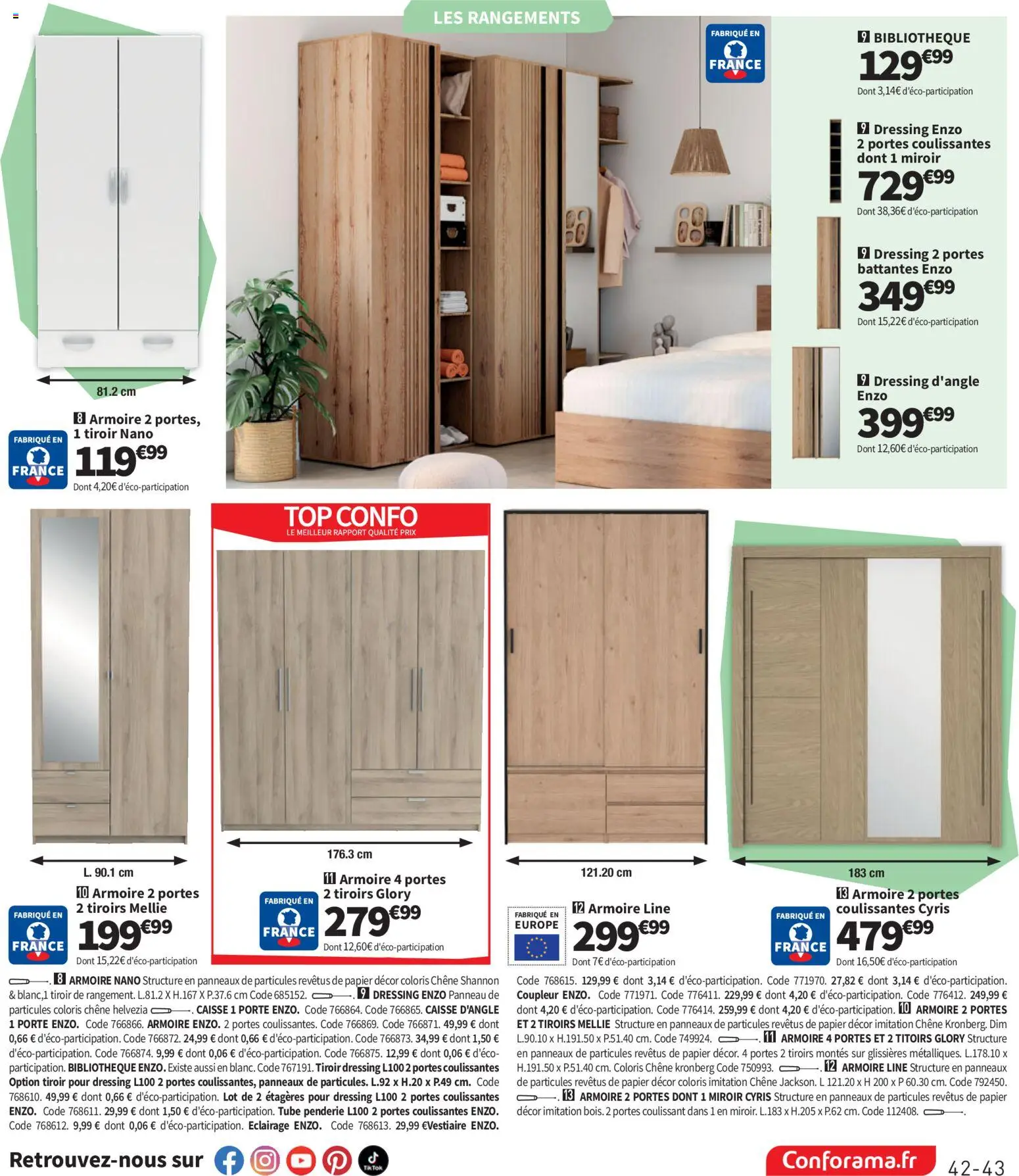 {H1} | Page: 43 | Produits: Porte, Portes, Tiroirs, Miroir