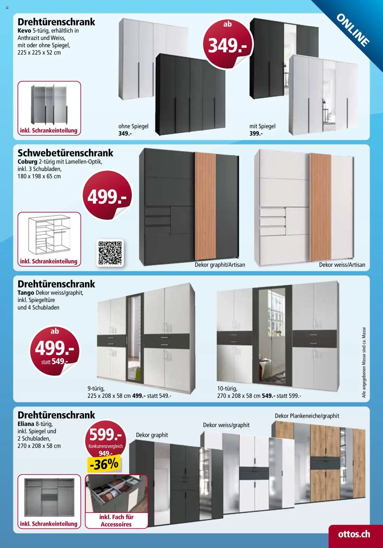 Otto's Aktionen Online Katalog ab 25.08.2025 | Seite: 31 | Produkte: Schwebetürenschrank, Spiegel, Drehtürenschrank
