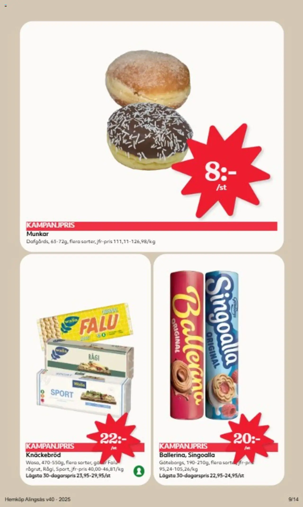 Hemköp reklamblad aktuell från 29.09.2025 | Sida: 7 | Produkter: Singoalla, Knäckebröd