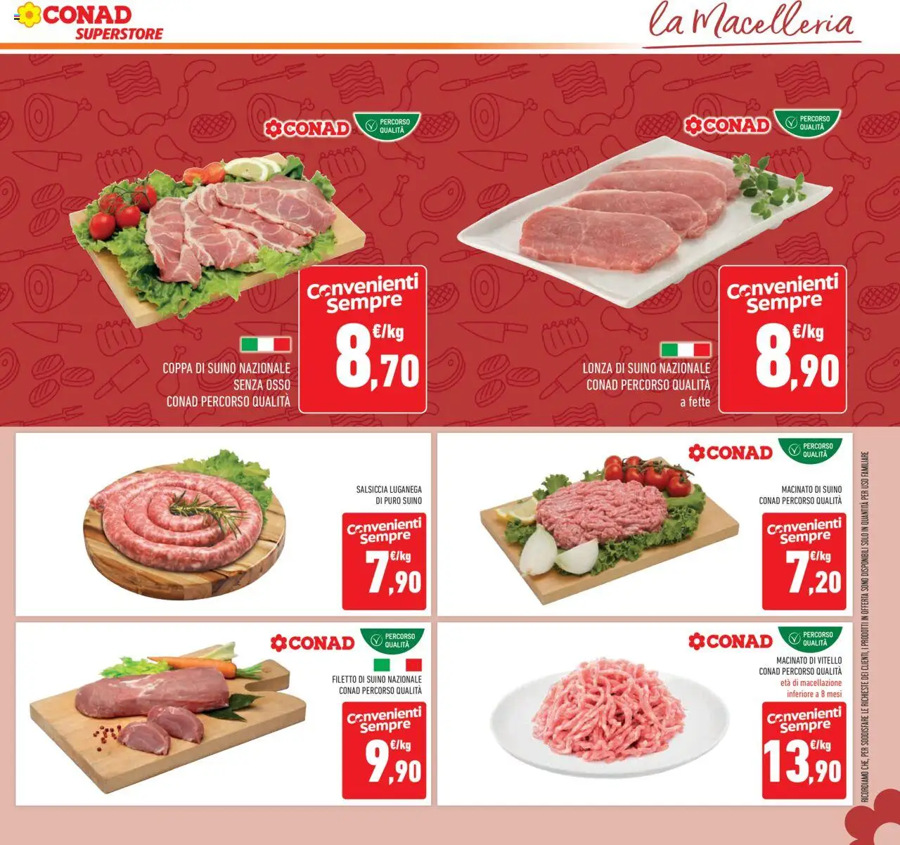 Volantino Conad del 24.09.2025 | Pagina: 13 | Prodotti: Suino, Salsiccia, Vitello, Macinato
