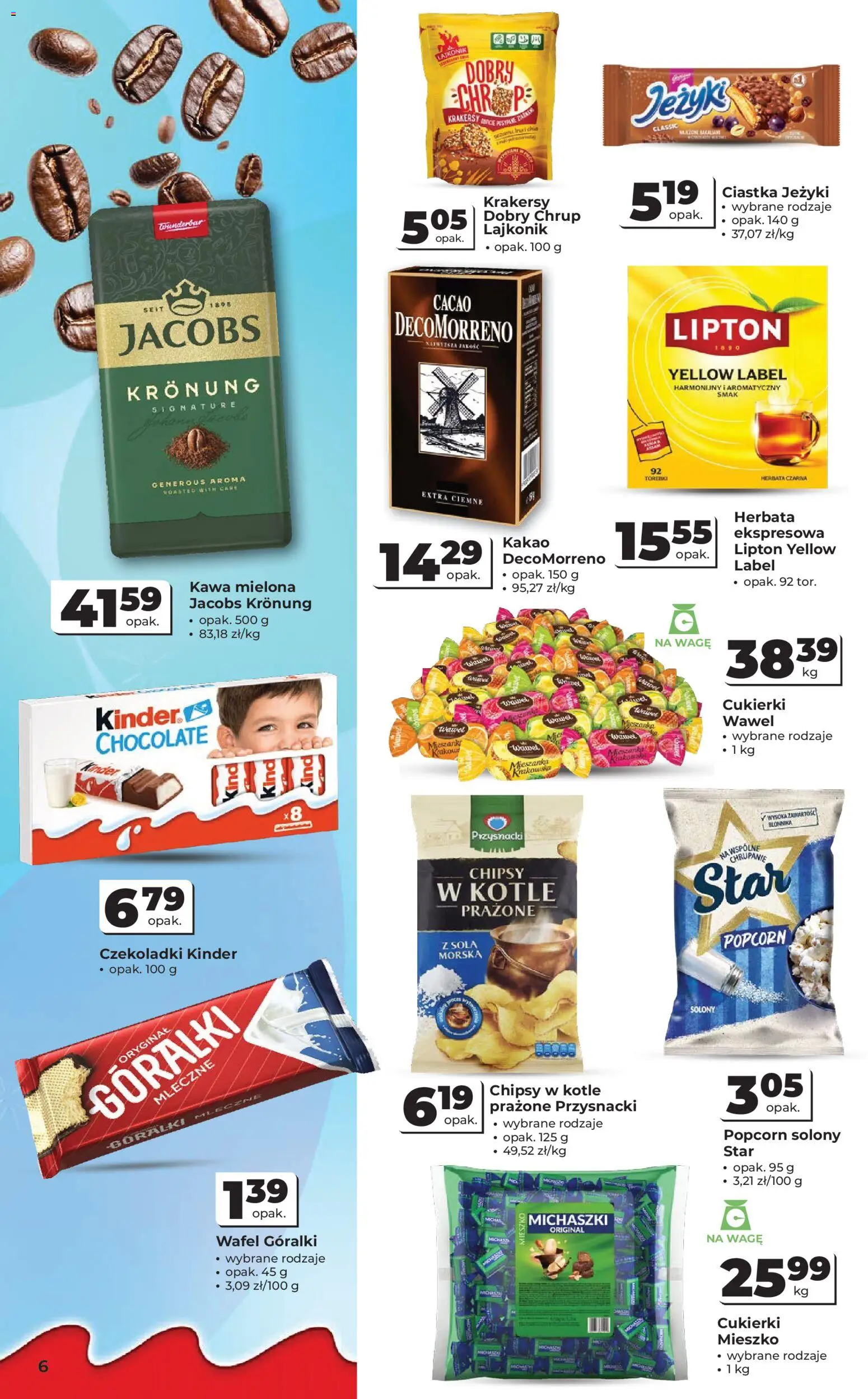 Odido gazetka od 18.03.2026 | Strona: 6 | Produkty: Chipsy, Kawa, Ciastka, Torebki