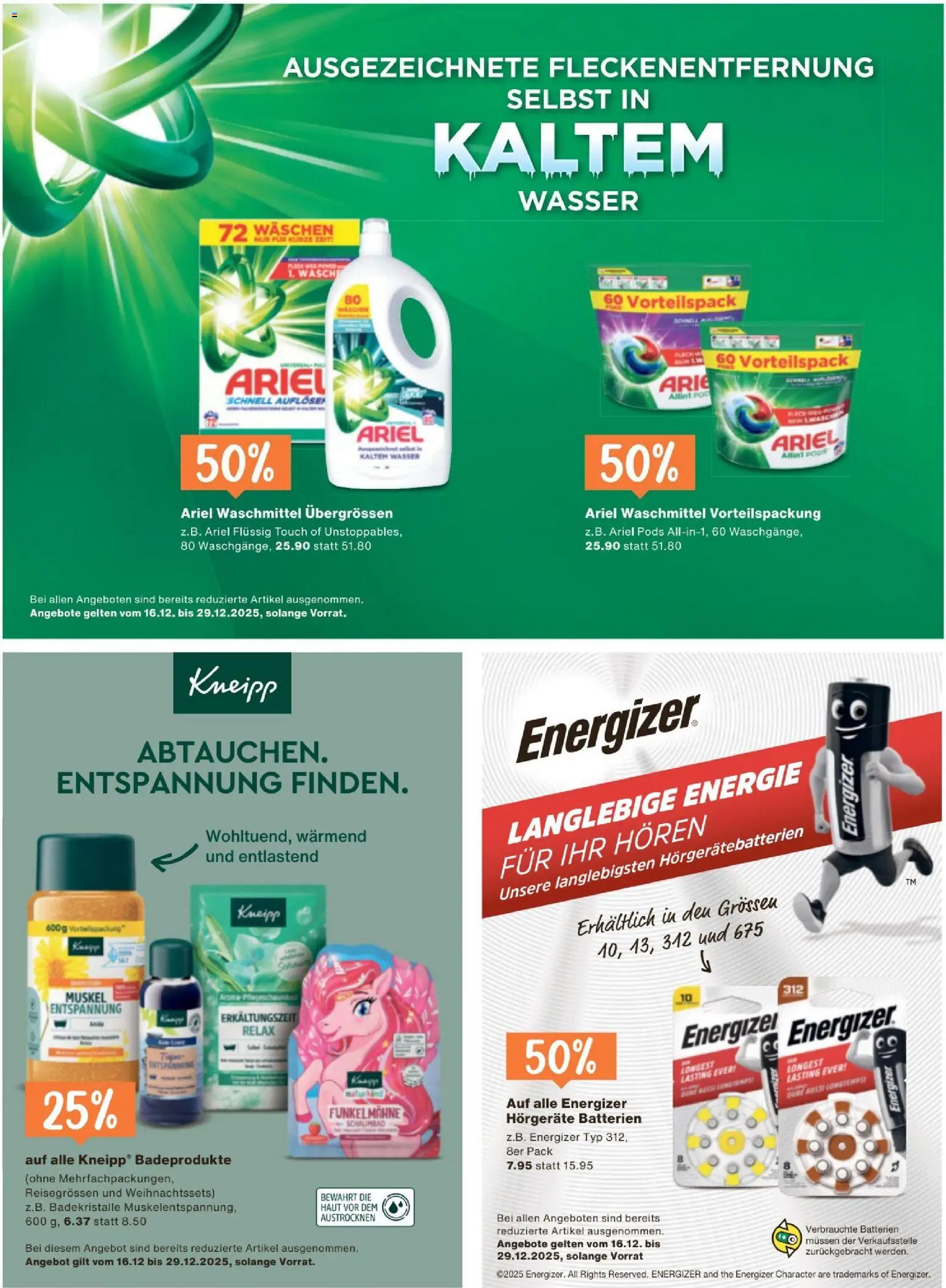 Migros Magazin – gültig ab 16.12.2025 | Seite: 64 | Produkte: Waschmittel, Wasser